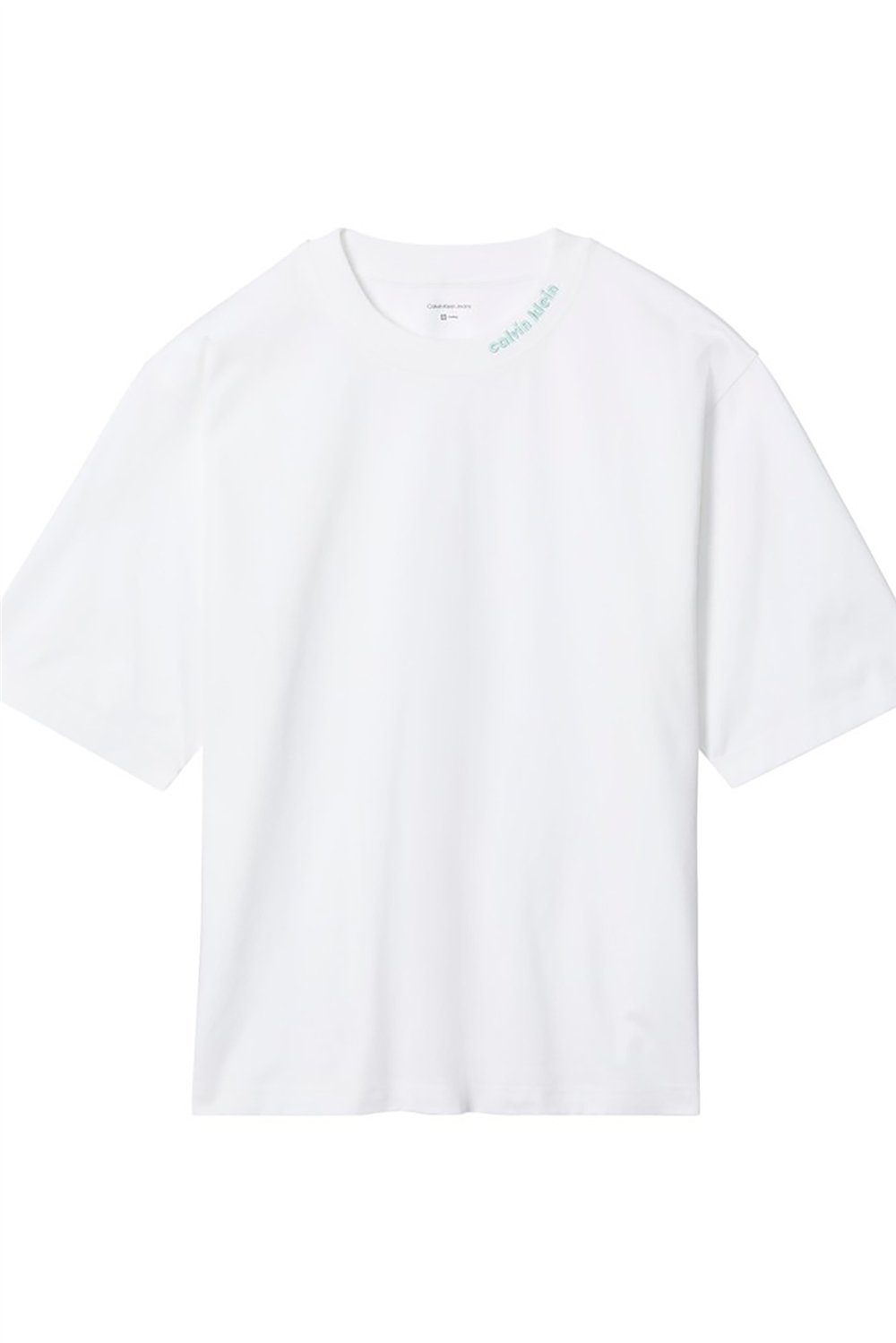 Calvin Klein A- Cooling Jersey Relaxed Tee Kadın Bisiklet Yaka T-Shirt Beyaz