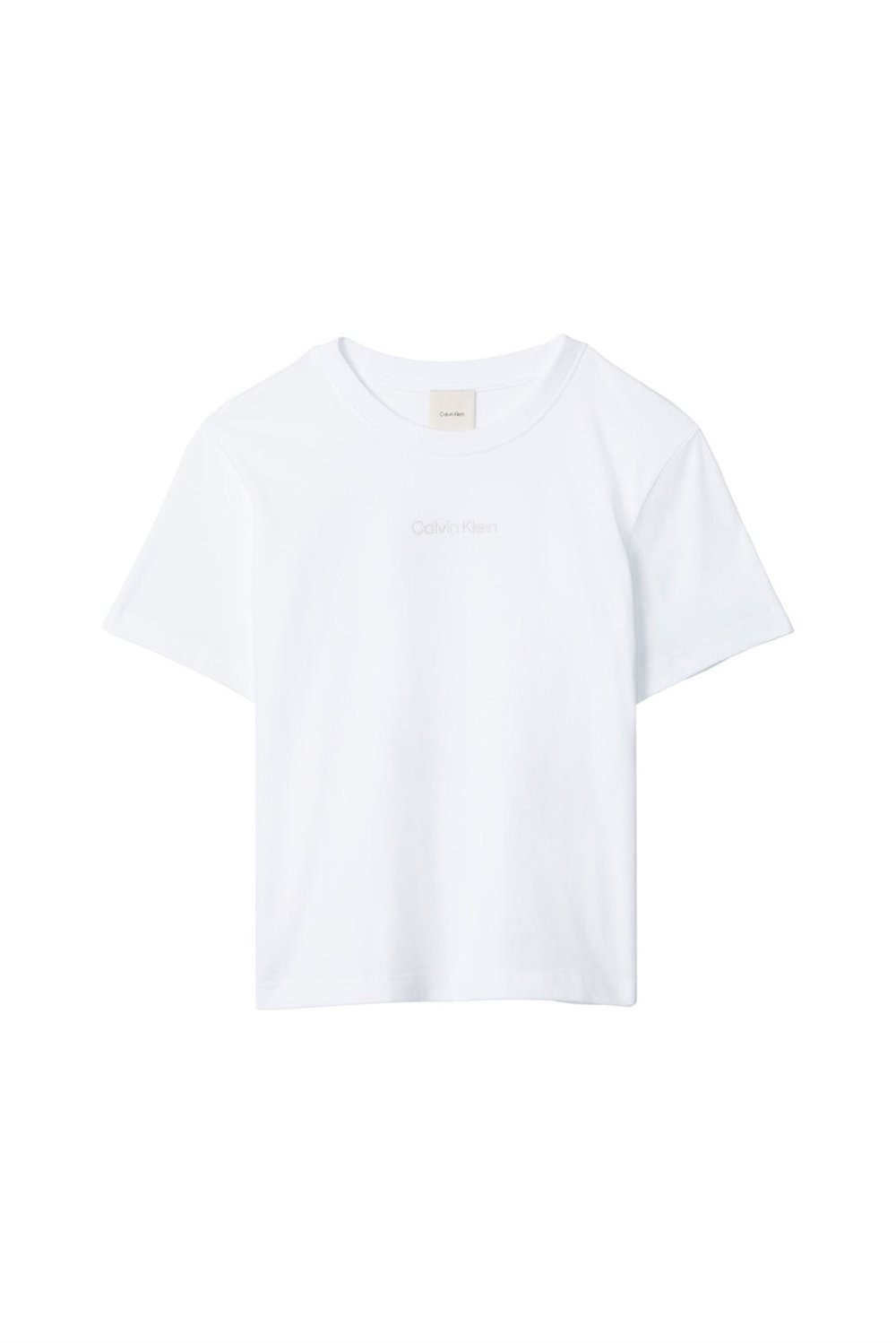 Calvin Klein A - Ss Classic 20S Jsy Logo Grap Kadın Bisiklet Yaka T-Shirt Beyaz