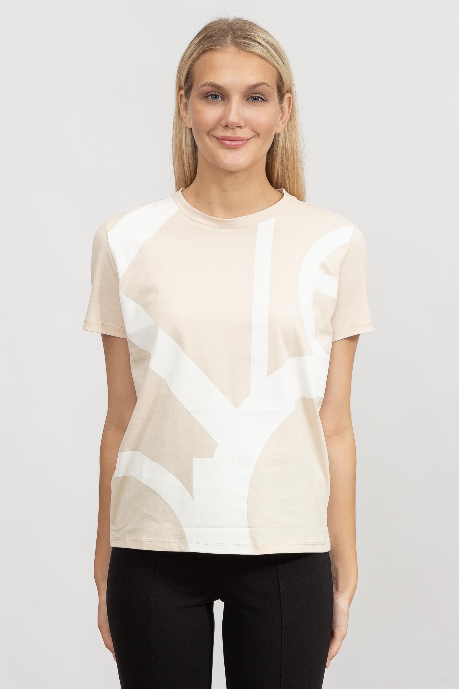 Calvin Klein Abstract Logo Kadın Bisiklet Yaka T-Shirt