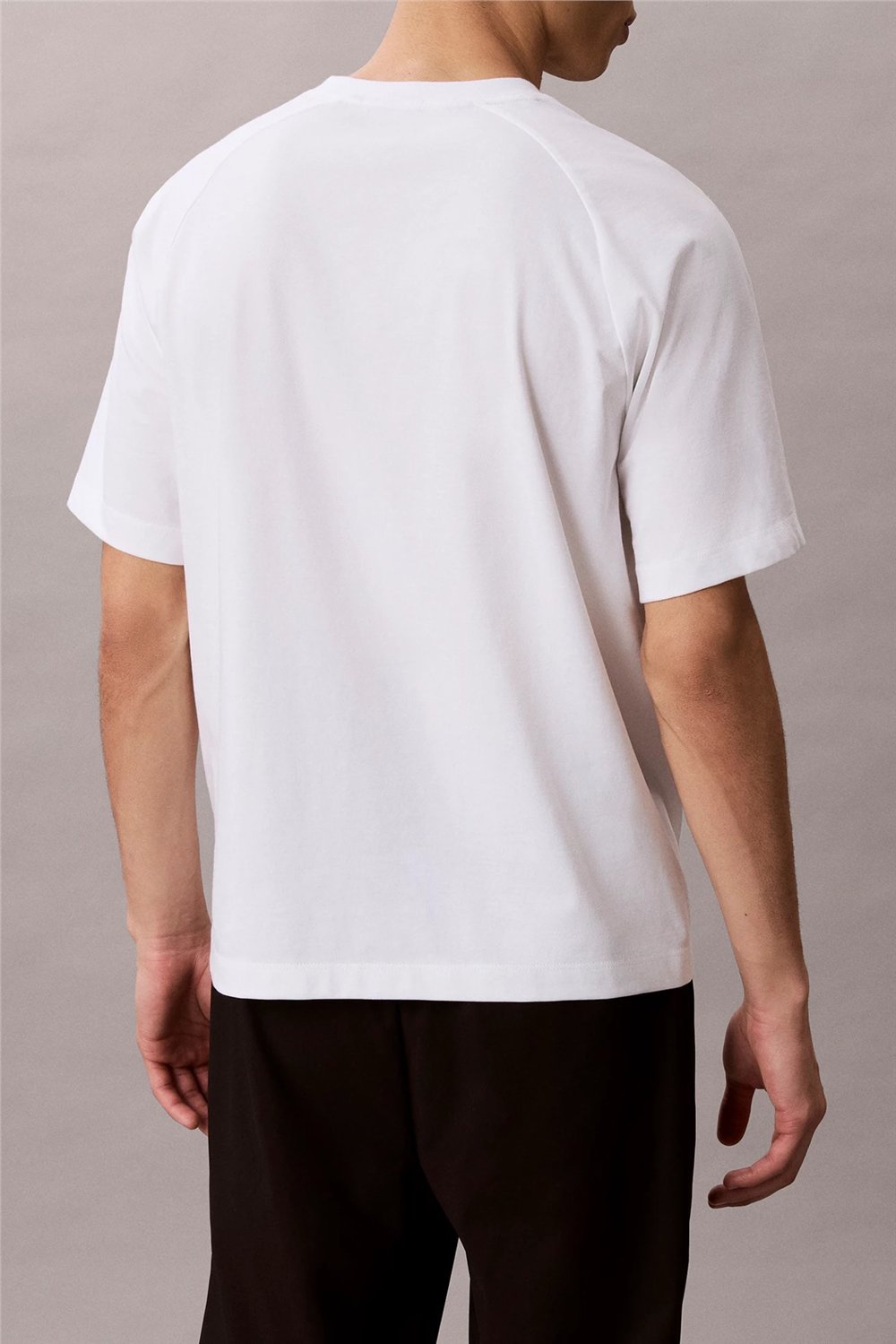 Calvin Klein Active Top Erkek Bisiklet Yaka T-Shirt Beyaz