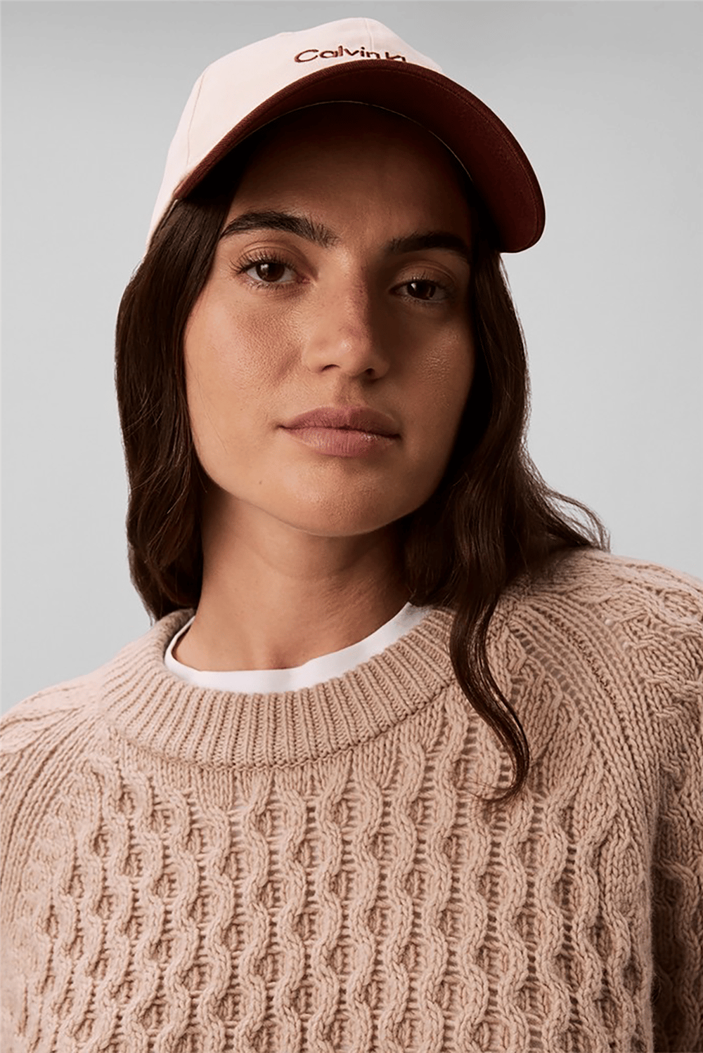 Calvin Klein Alpaca Honeycomb Cable Pullover Kadın Triko