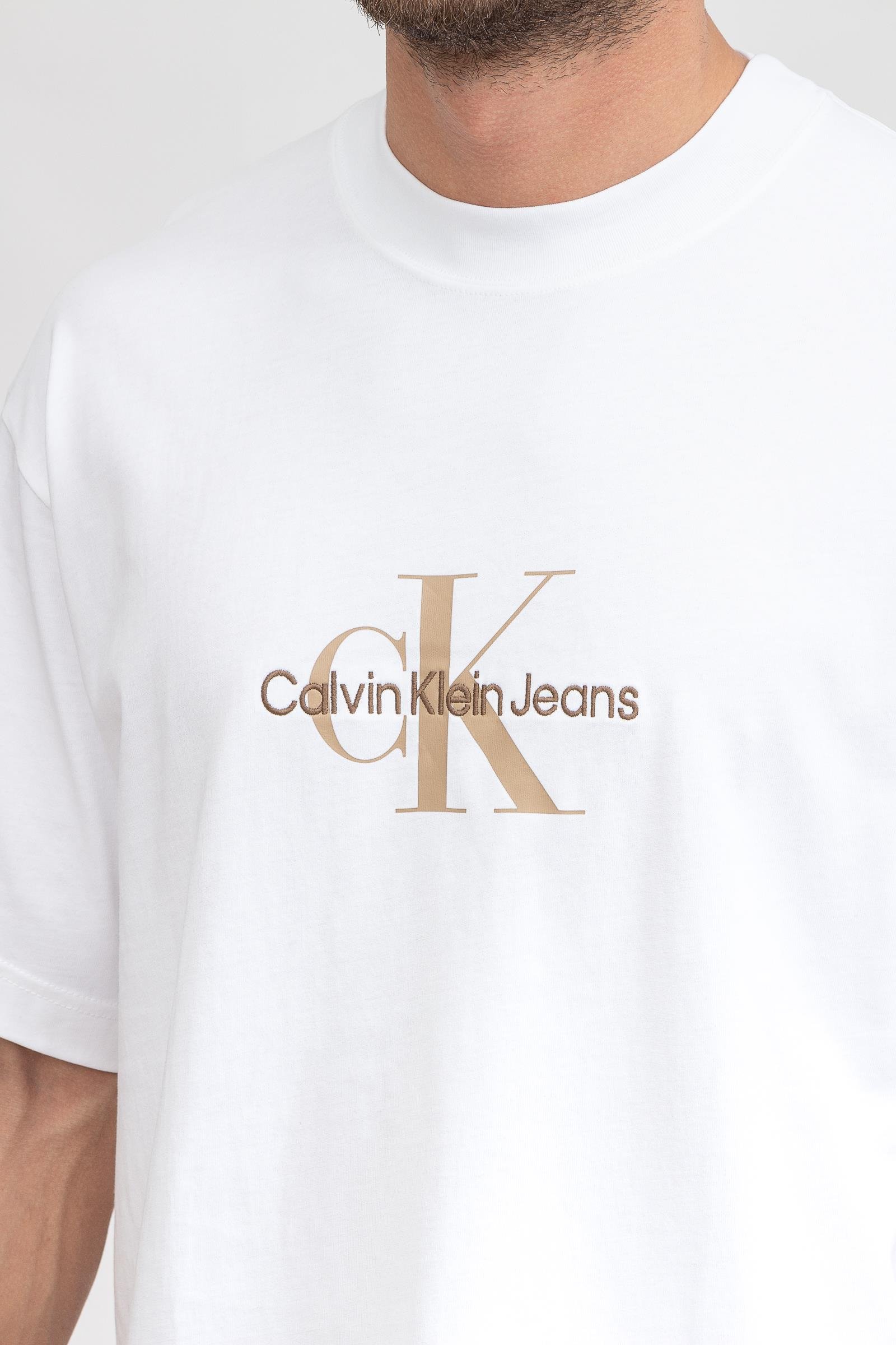 Calvin Klein Archival Monologo Oversized Erkek Bisiklet Yaka T-Shirt
