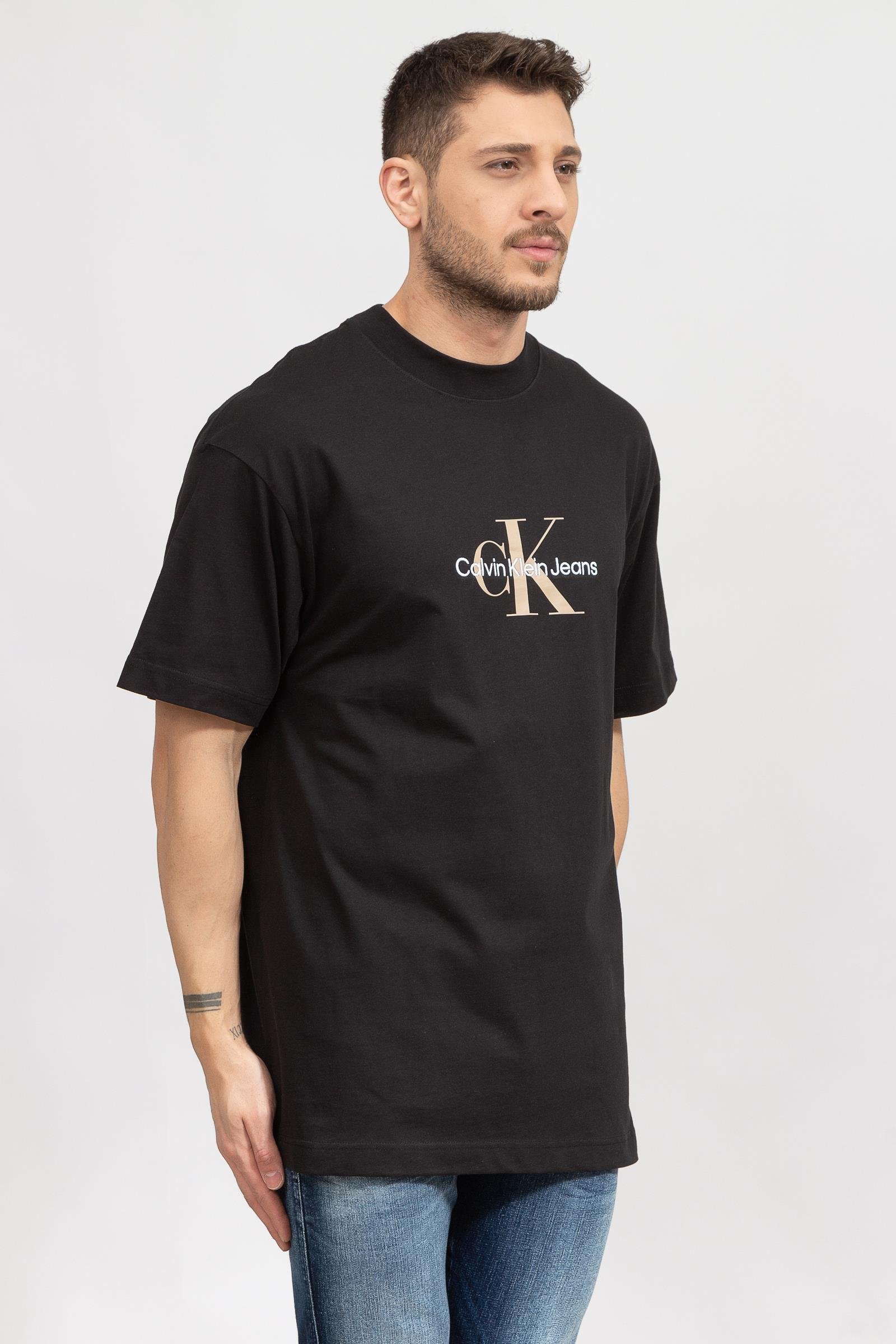 Calvin Klein Archival Monologo Oversized Erkek Bisiklet Yaka T-Shirt