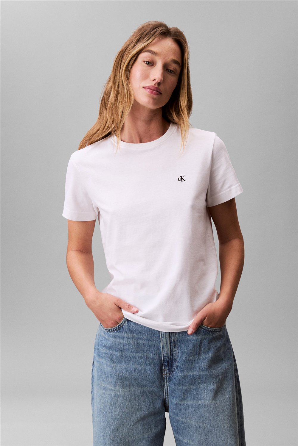 Calvin Klein Archive Jersey Crew Kadın Bisiklet Yaka T-Shirt