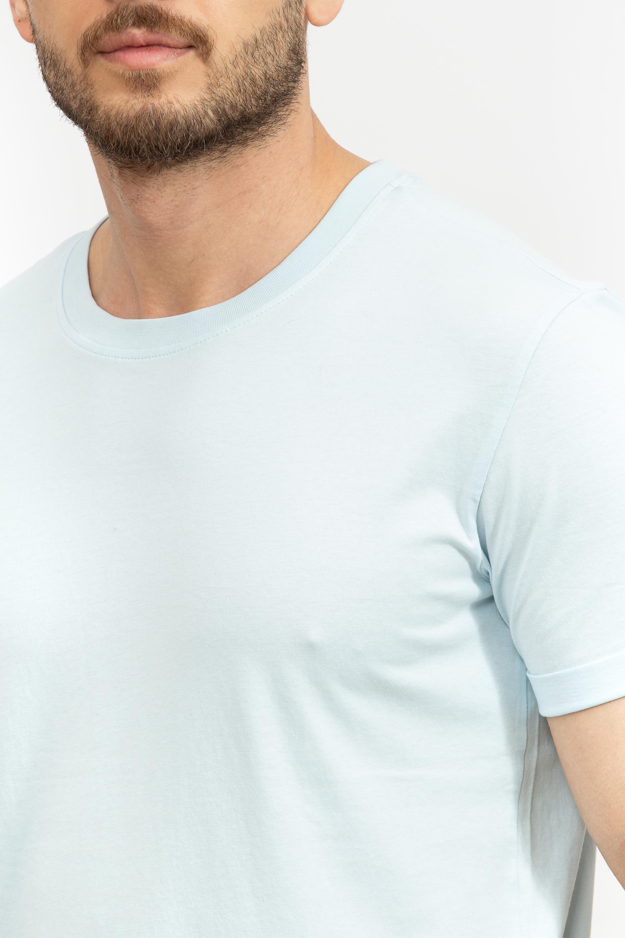 Calvin Klein Badge Turn Up Erkek Bisiklet Yaka T-Shirt