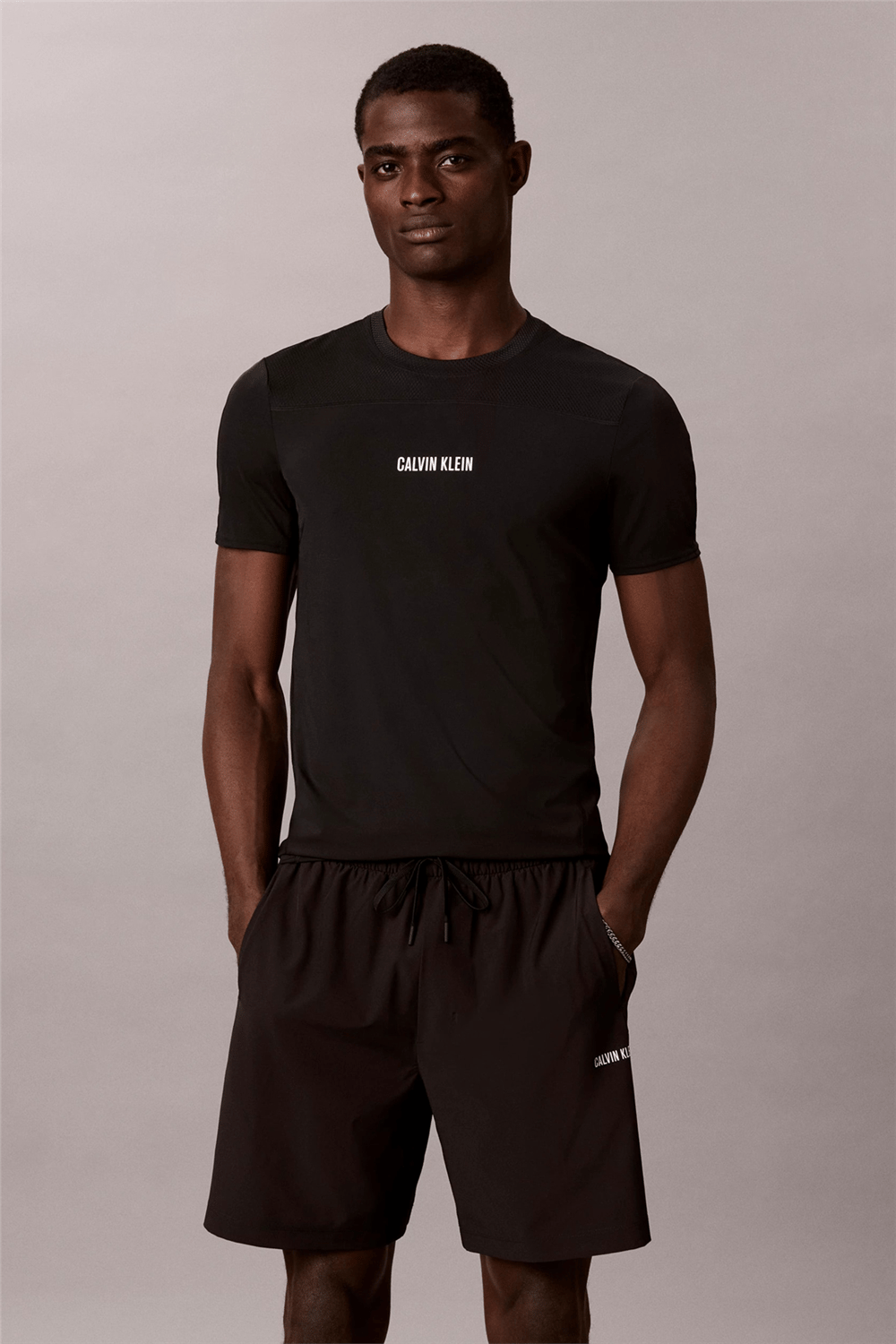 Calvin Klein Baselayer Tee Erkek Bisiklet Yaka T-Shirt Siyah