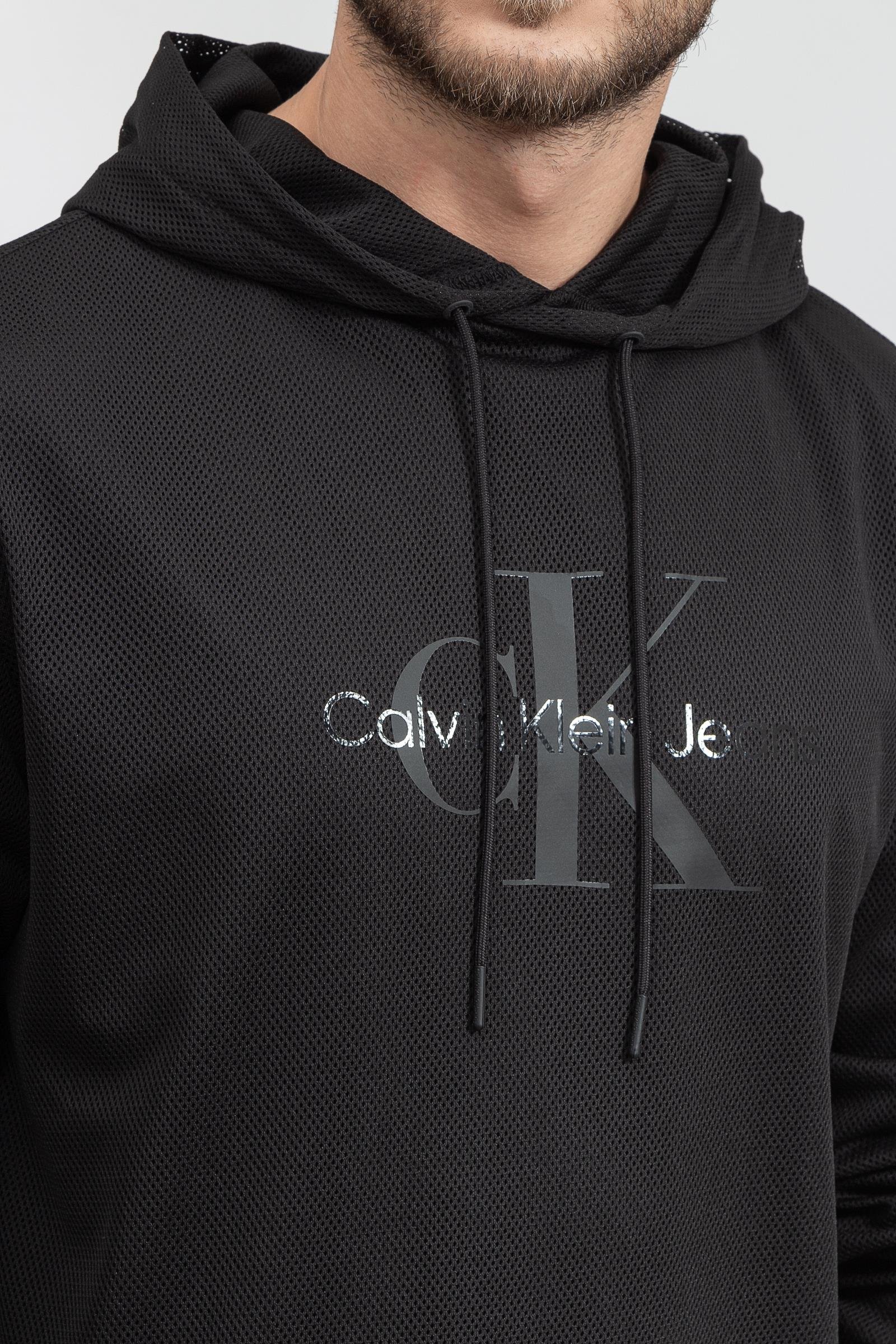 Calvin Klein Black Archival Erkek Kapüşonlu Sweatshirt