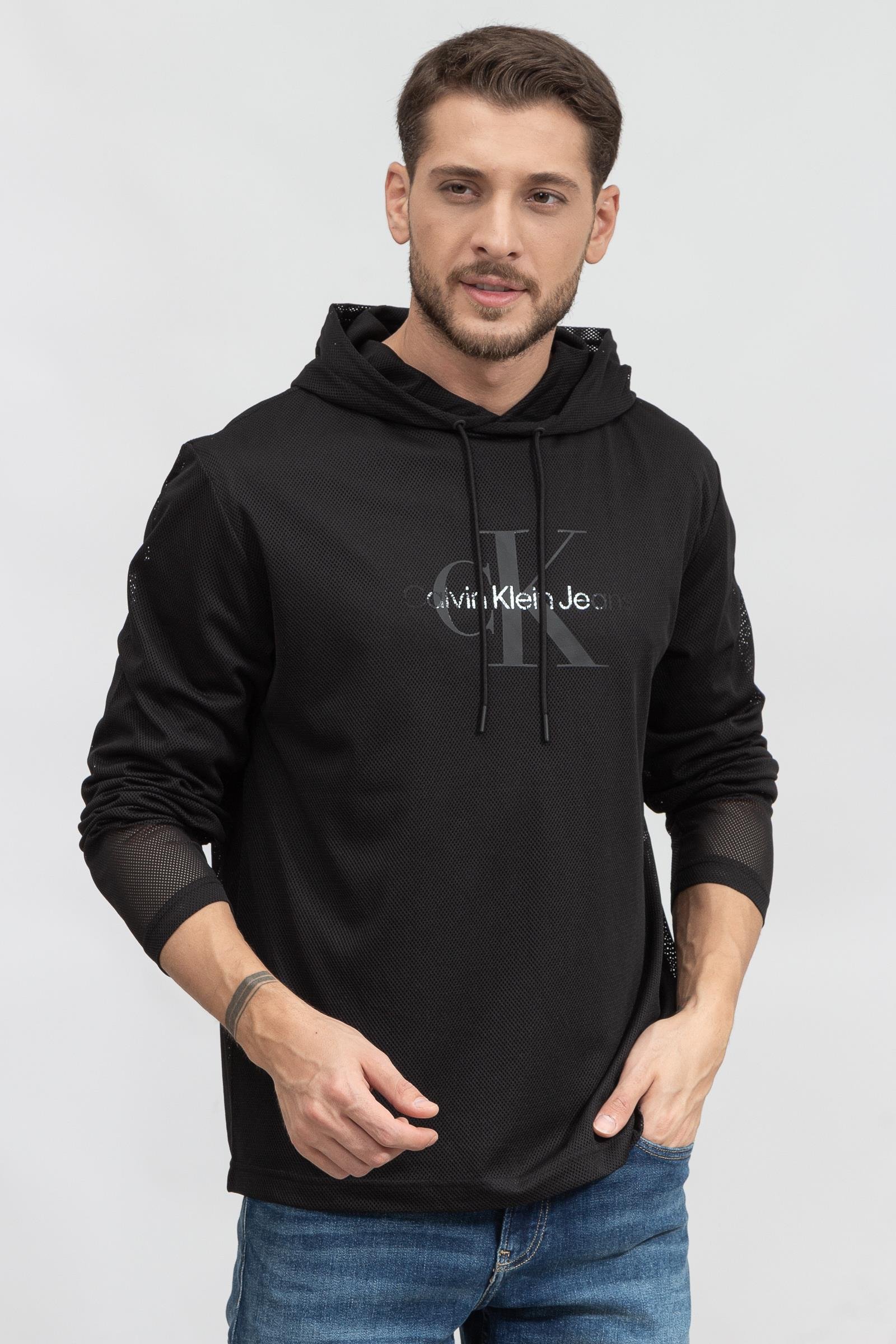 Calvin Klein Black Archival Erkek Kapüşonlu Sweatshirt