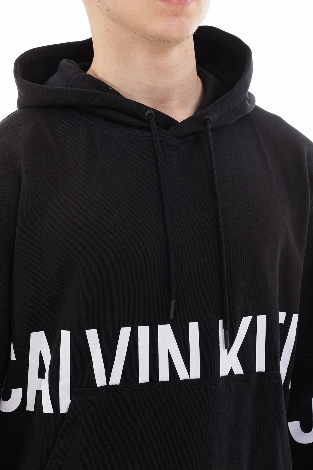 Calvin Klein Blocking Logo Erkek Kapüşonlu Sweatshirt