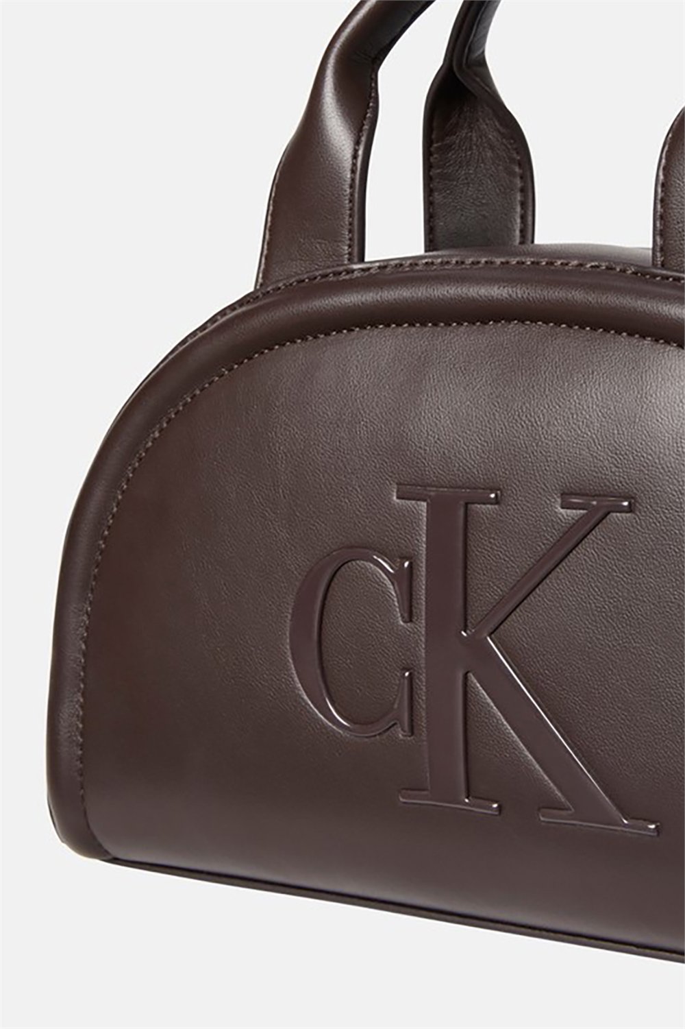 Calvin Klein Bold Ck Dome Crossbody Kadın Mini Omuz Çantası Kahverengi