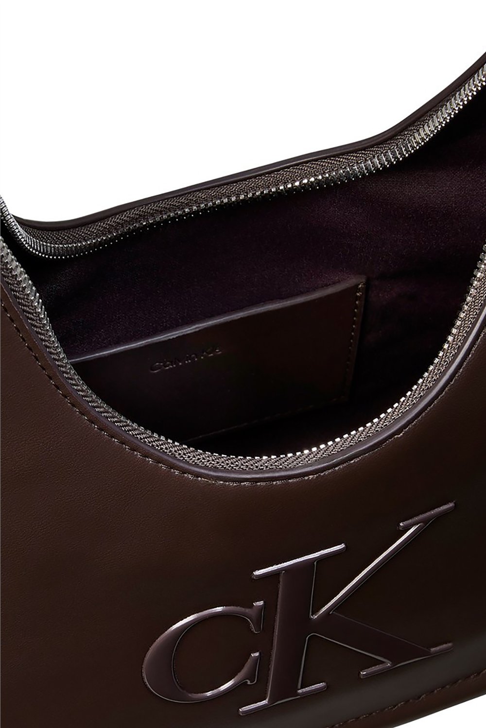 Calvin Klein Bold Ck Small Crescent Bag Kadın Mini Omuz Çantası Kahverengi