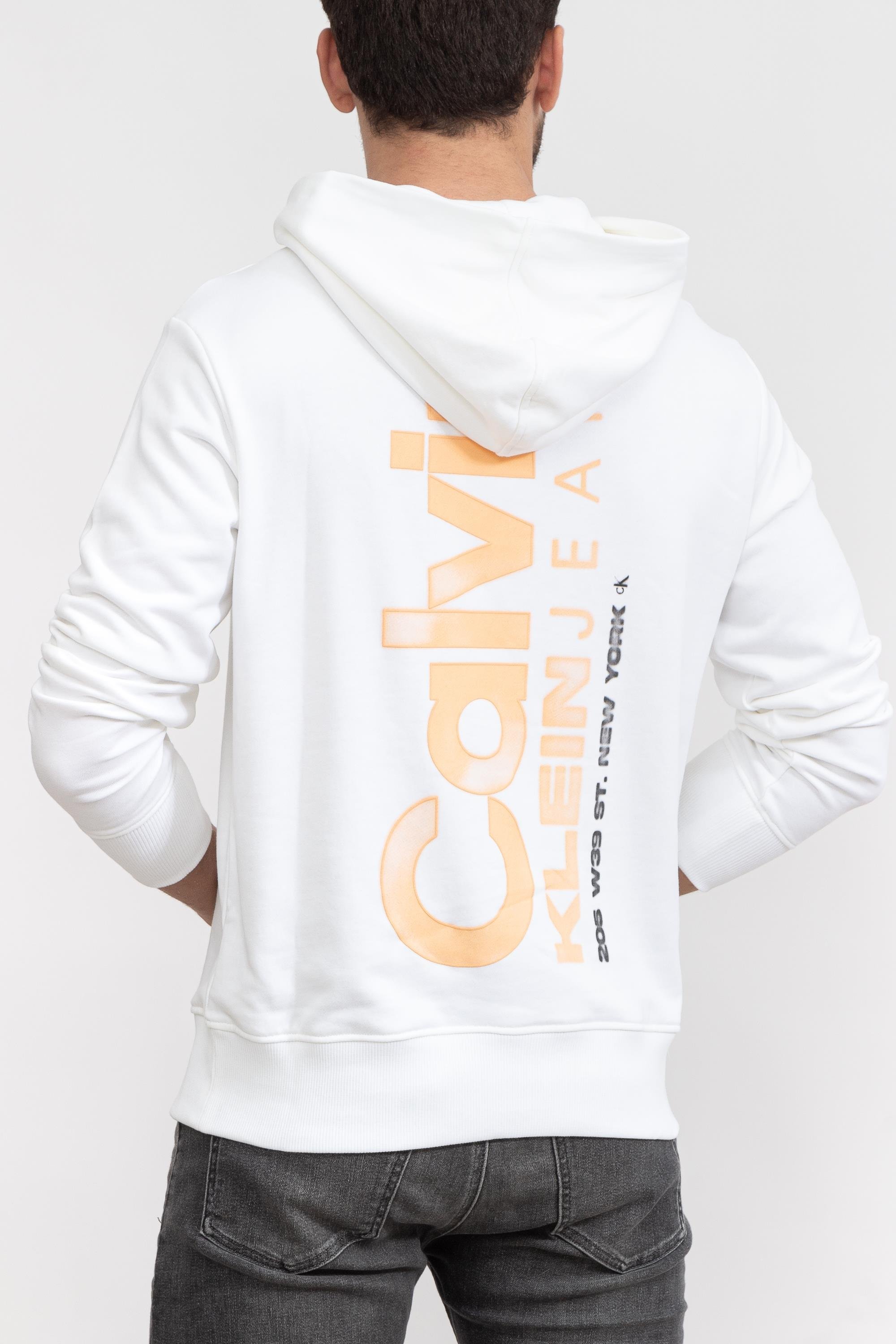 Calvin Klein Bold Color Institutional Hoody Erkek Kapüşonlu Sweatshirt