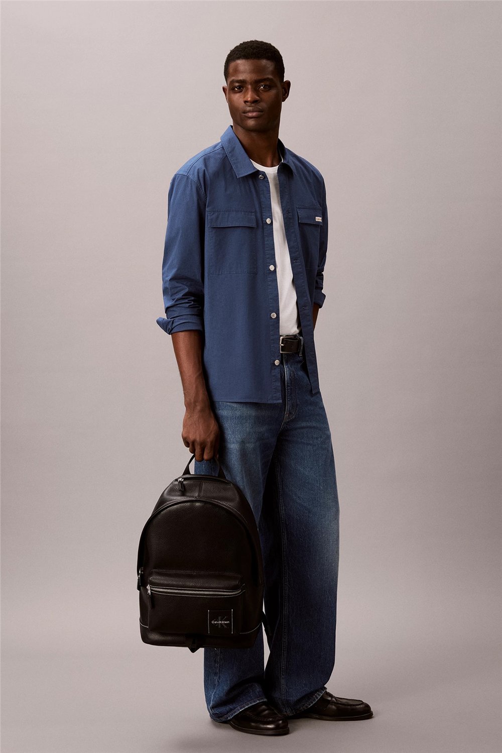 Calvin Klein Bold Pebble Round Backpack Erkek Sırt Çantası Siyah