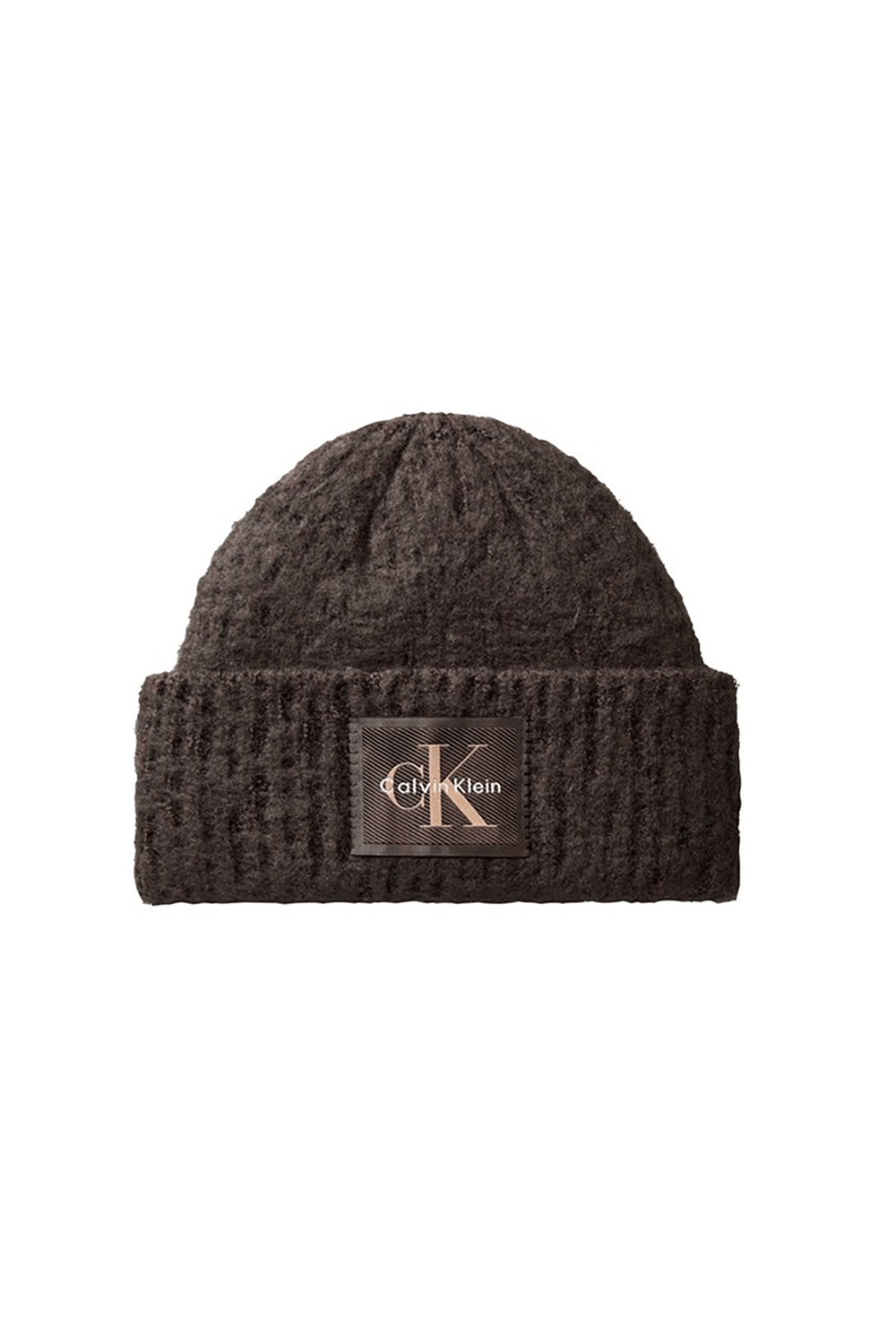 Calvin Klein Brushed Solid Chunky Rib Beanie Kadın Bere Kahverengi