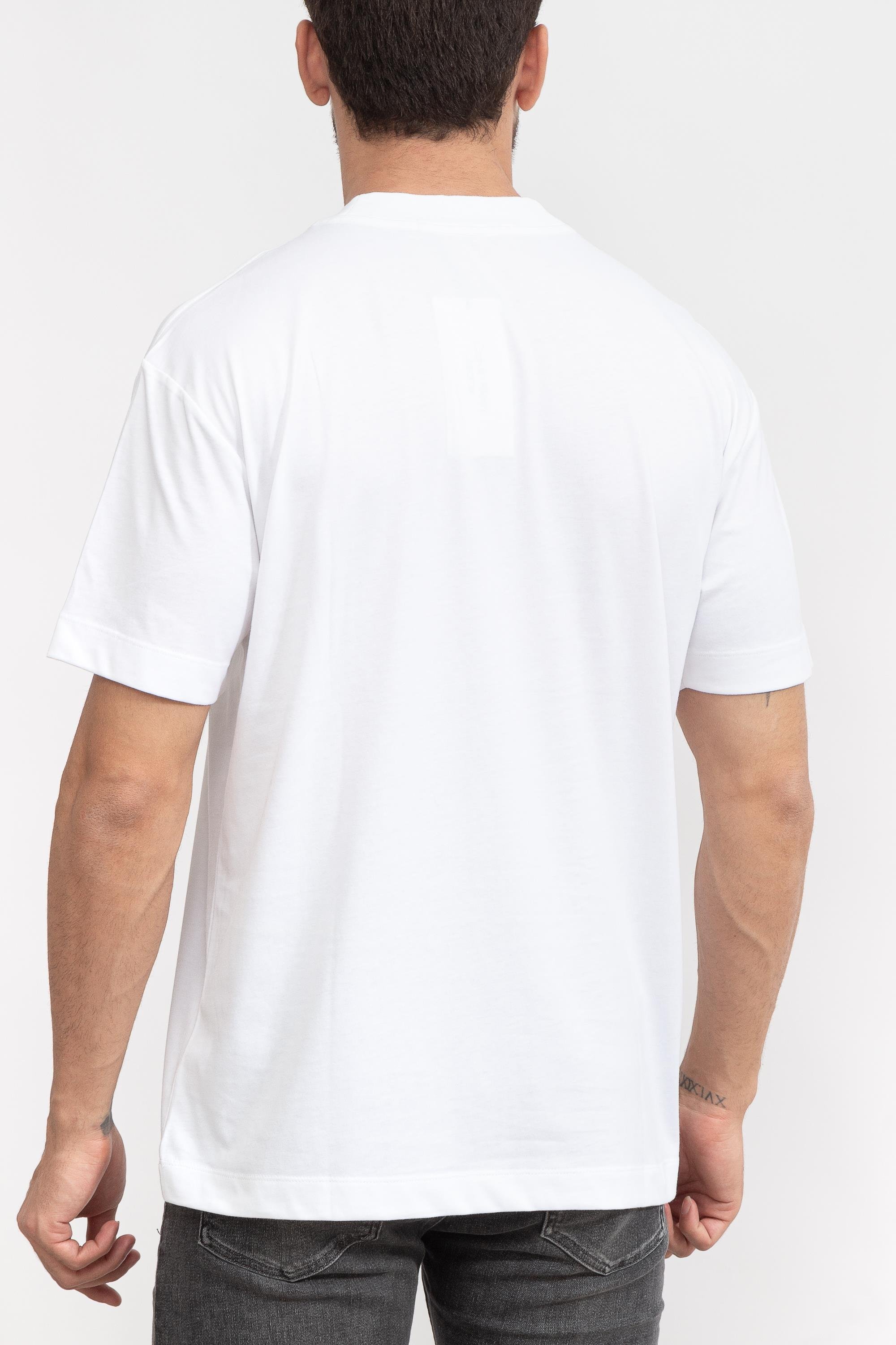 Calvin Klein Canvas Curve Graphic Erkek Bisiklet Yaka T-Shirt
