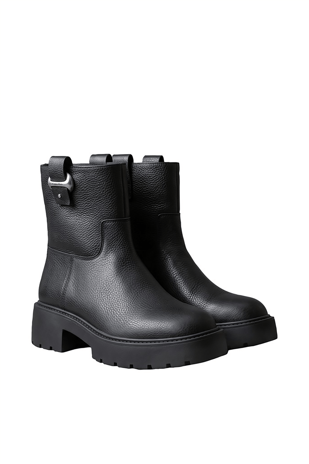Calvin Klein Chunky Ankle Boot Lth Hdw Kadın Bot Siyah