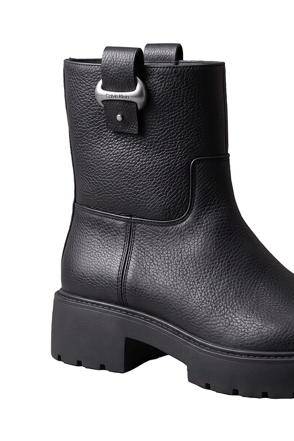 Calvin Klein Chunky Ankle Boot Lth Hdw Kadın Bot Siyah