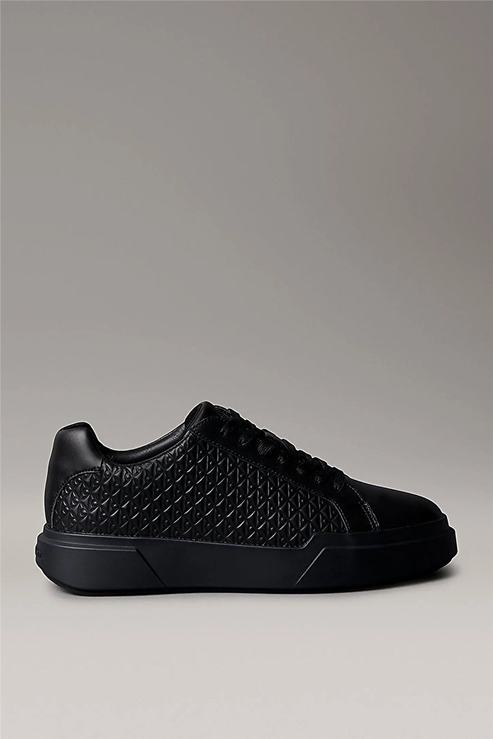 Calvin Klein Chunky Cupsole Laceup Lth Aop Erkek Sneaker Siyah