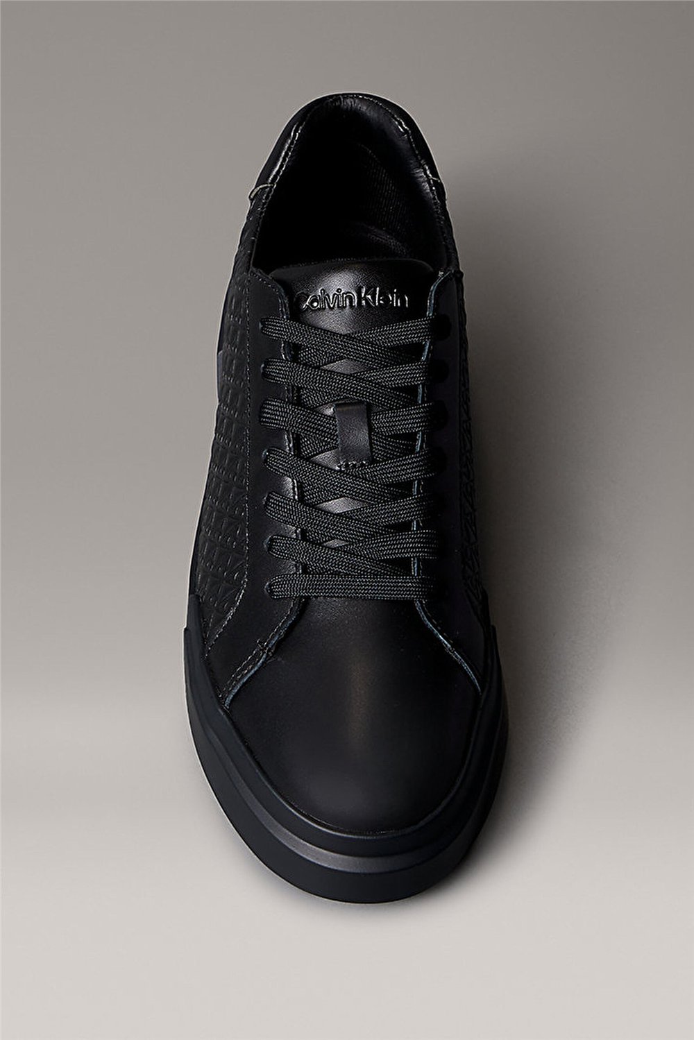 Calvin Klein Chunky Cupsole Laceup Lth Aop Erkek Sneaker Siyah