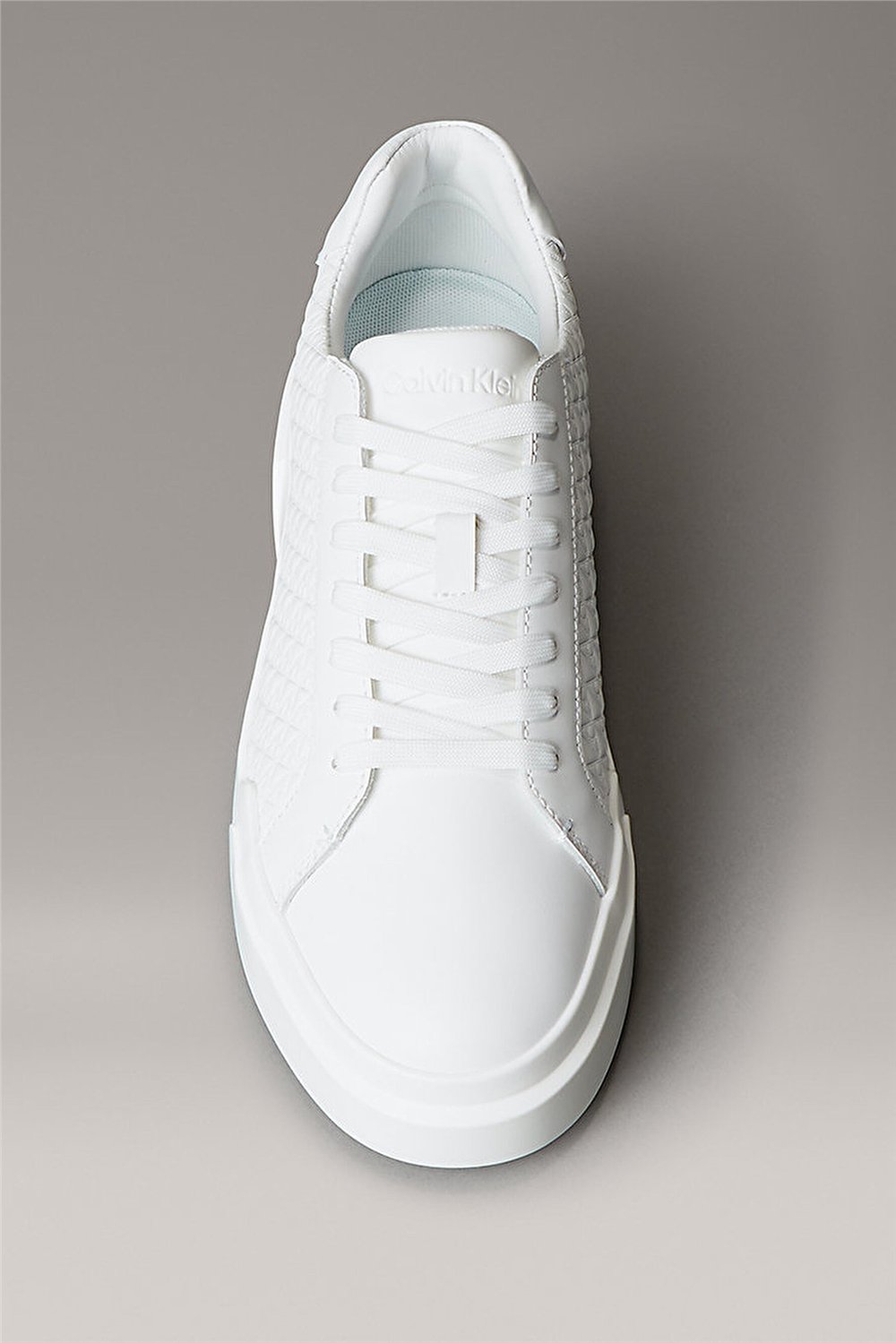 Calvin Klein Chunky Cupsole Laceup Lth Aop Erkek Sneaker Beyaz