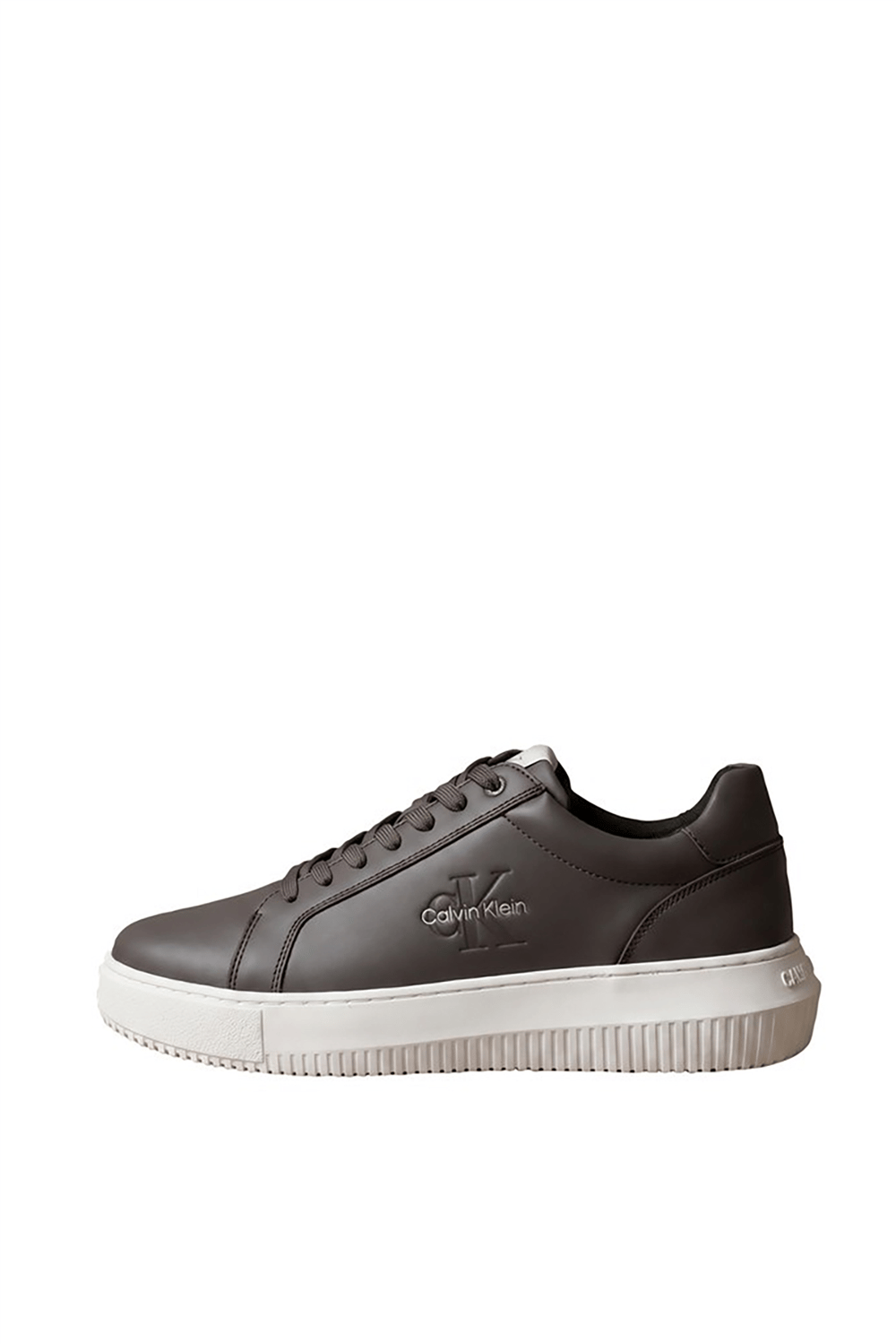Calvin Klein Chunky Cupsole Mono Lth Erkek Sneaker Kahverengi