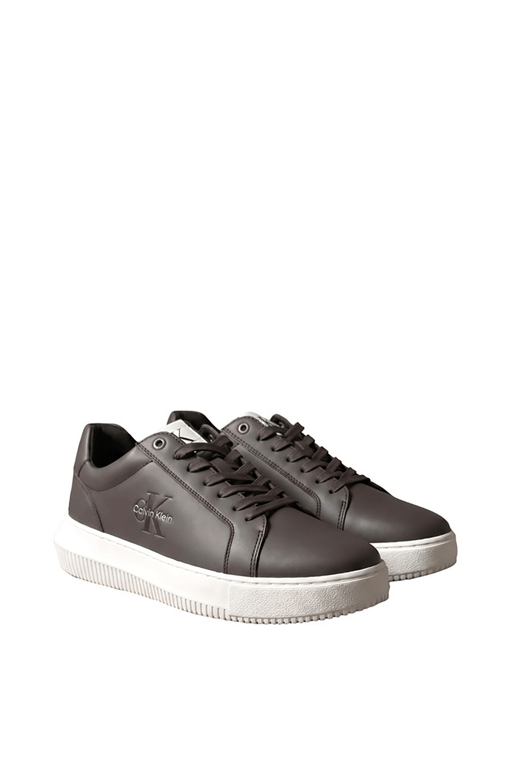 Calvin Klein Chunky Cupsole Mono Lth Erkek Sneaker Kahverengi