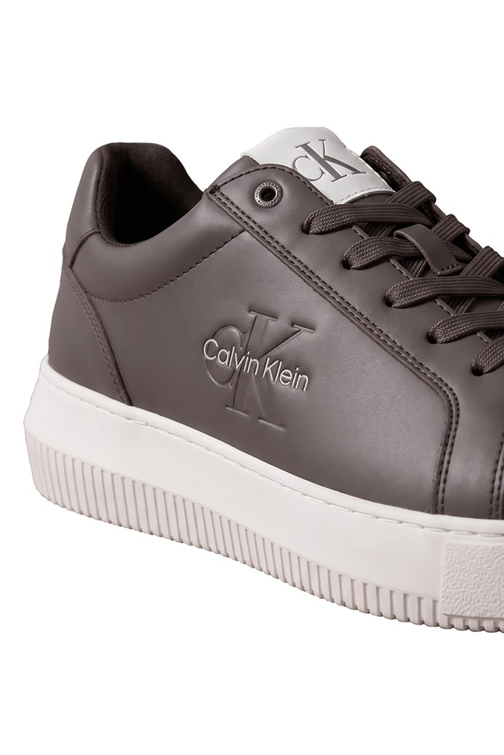 Calvin Klein Chunky Cupsole Mono Lth Erkek Sneaker Kahverengi