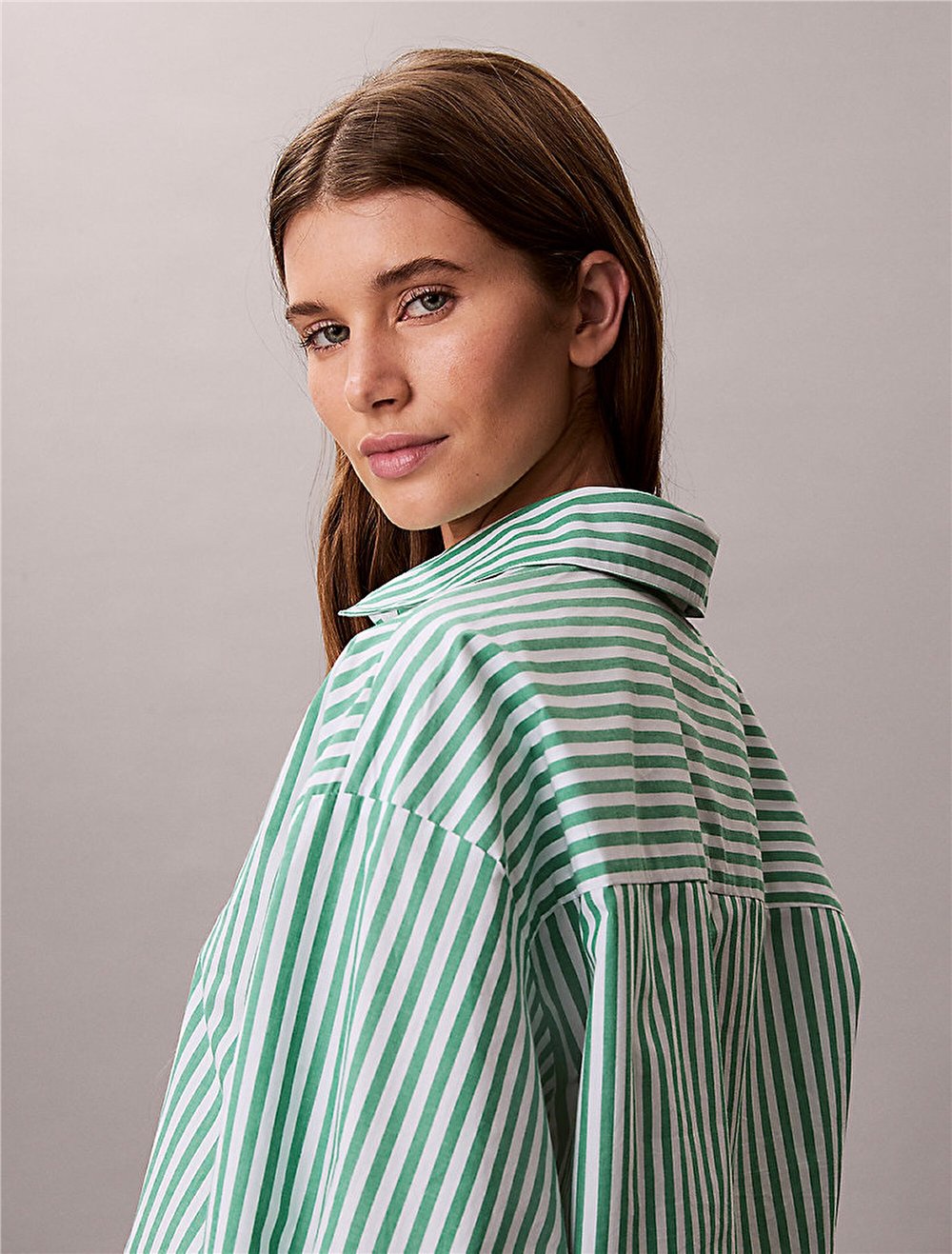 Calvin Klein Ck Graphic Cropped P Kadın Pijama Üstü Yeşil
