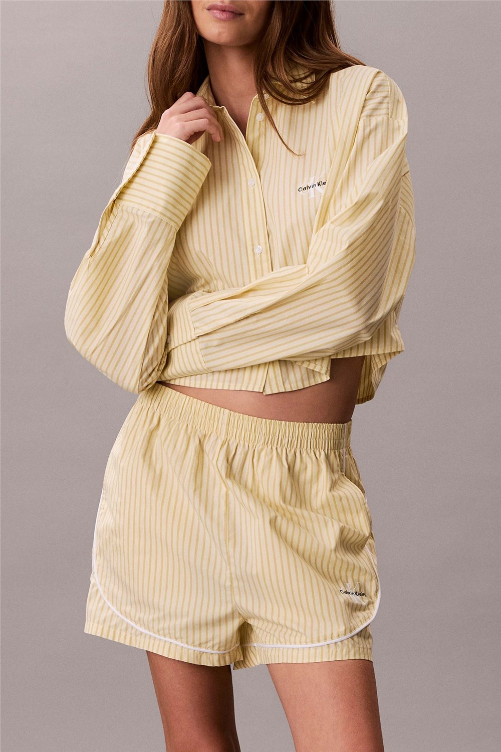 Calvin Klein Ck Graphic Poplin Tr Kadın Pijama Altı Beyaz