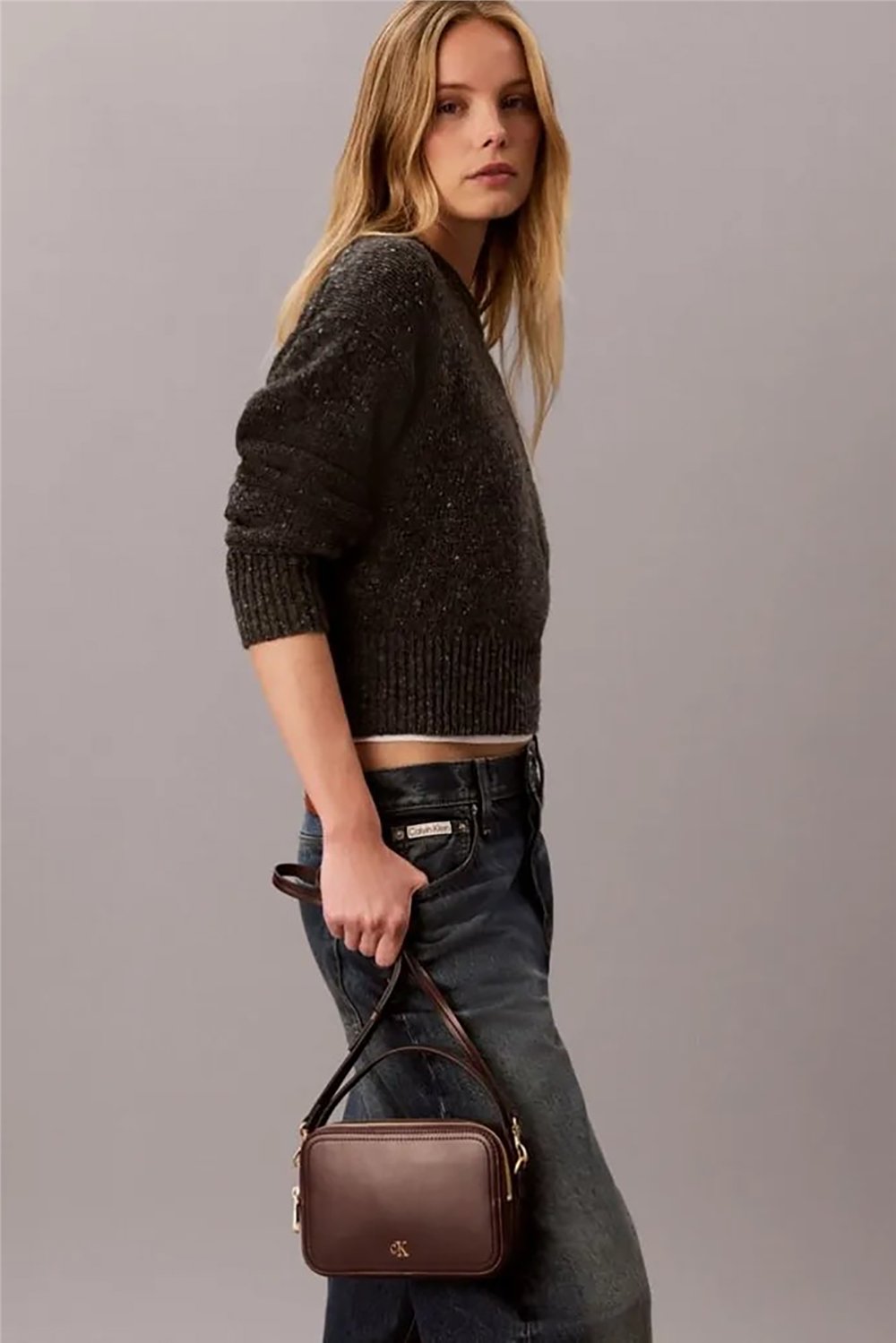 Calvin Klein Ck Hardware Camera Bag Kadın Mini Omuz Çantası Siyah