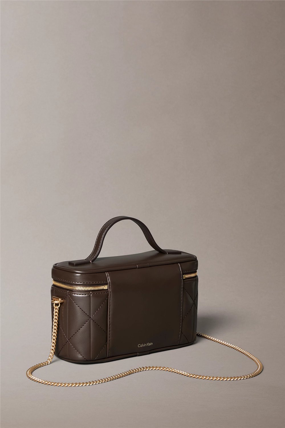 Calvin Klein Ck Metallic 6Cc Zip Cardcase Kadın Kartlık Kahverengi