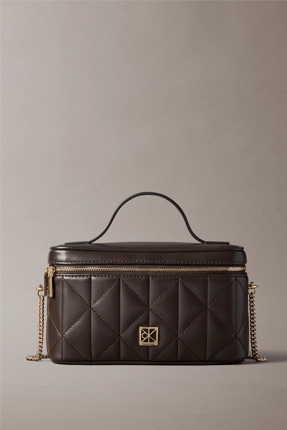 Calvin Klein Ck Metallic 6Cc Zip Cardcase Kadın Kartlık Kahverengi