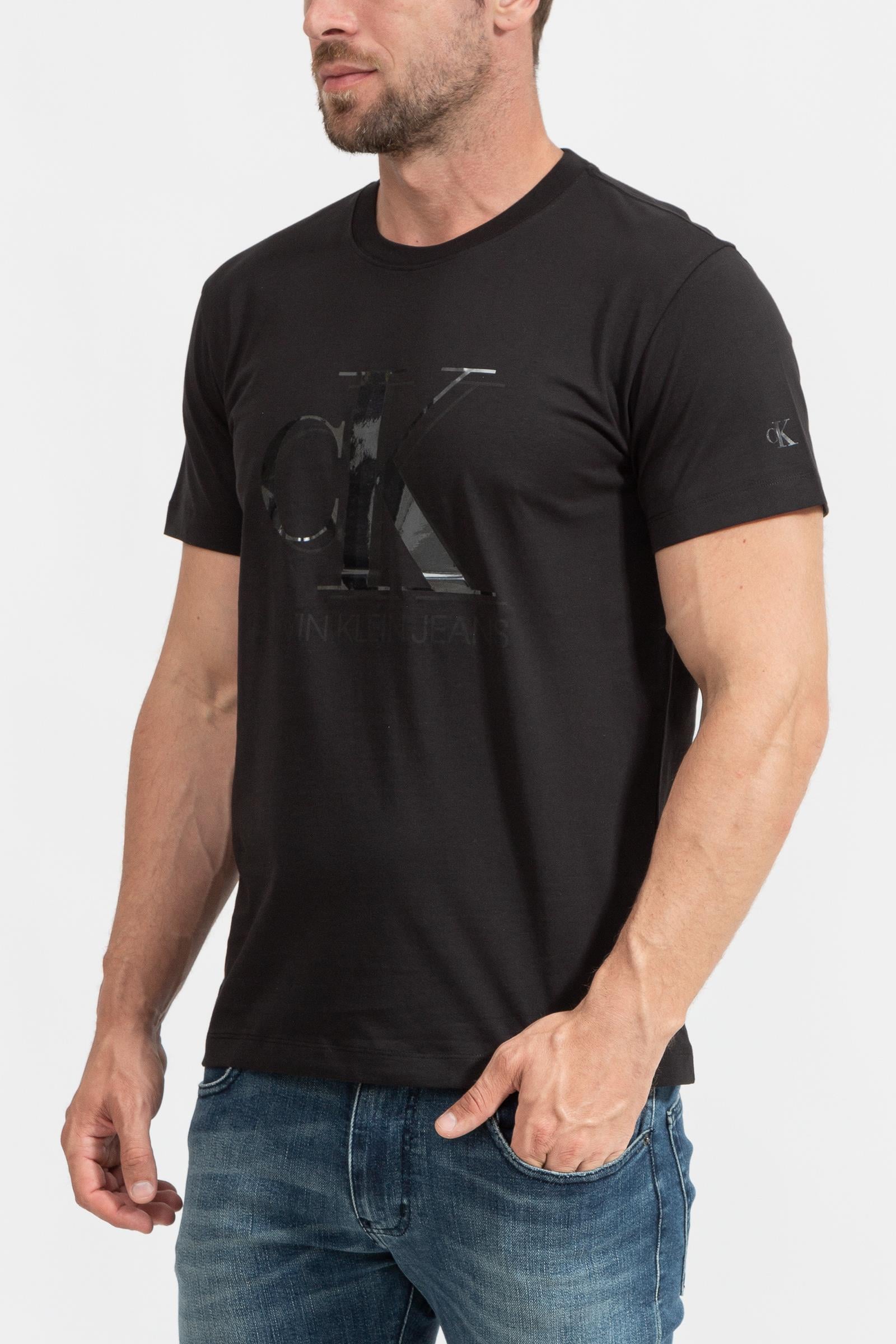 Calvin Klein Ck Monogram Waterbase Tee Erkek Bisiklet Yaka T-Shirt