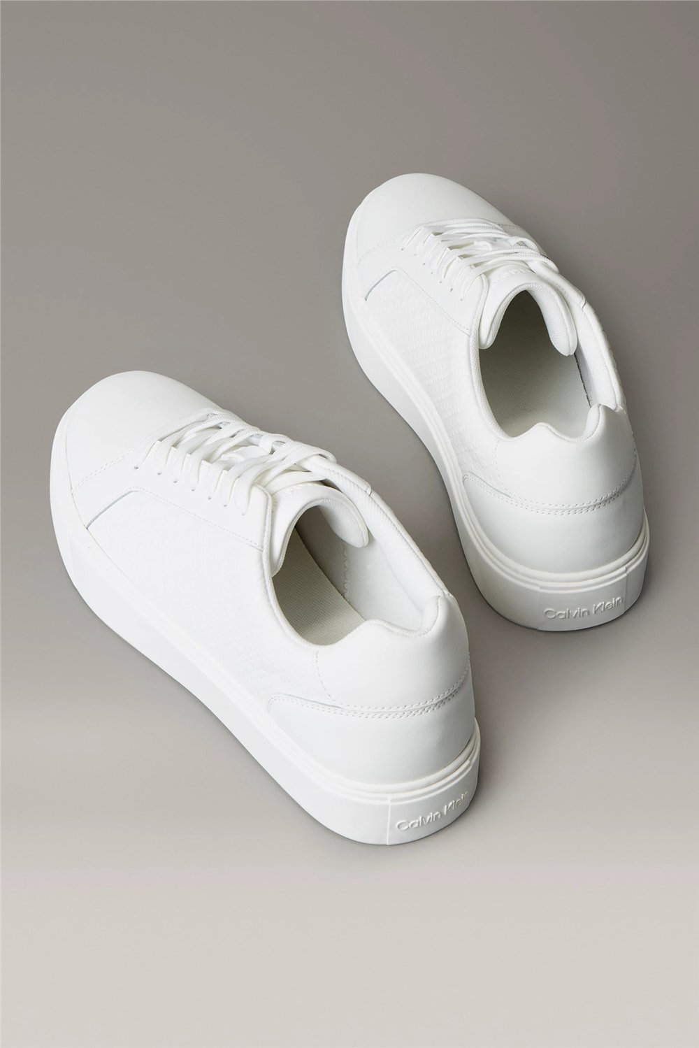 Calvin Klein Classic Cupsole Laceup Aop Erkek Sneaker Beyaz