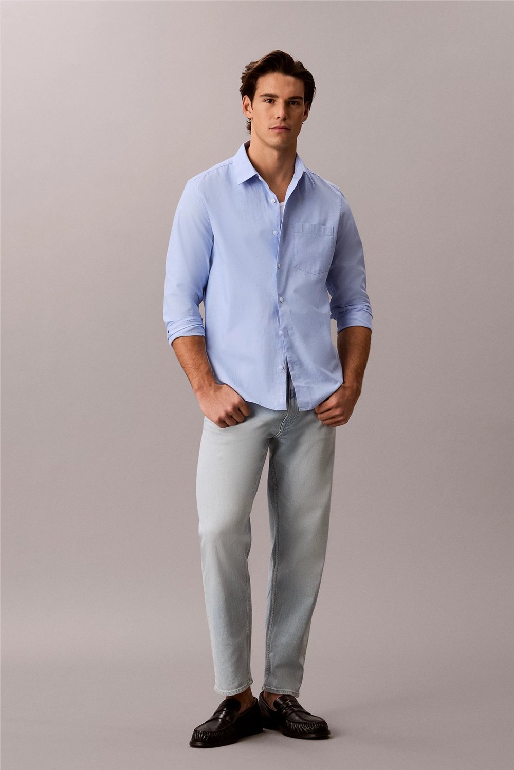 Calvin Klein Classic Taper Vintage Whisper Je Erkek Jean Pantolon