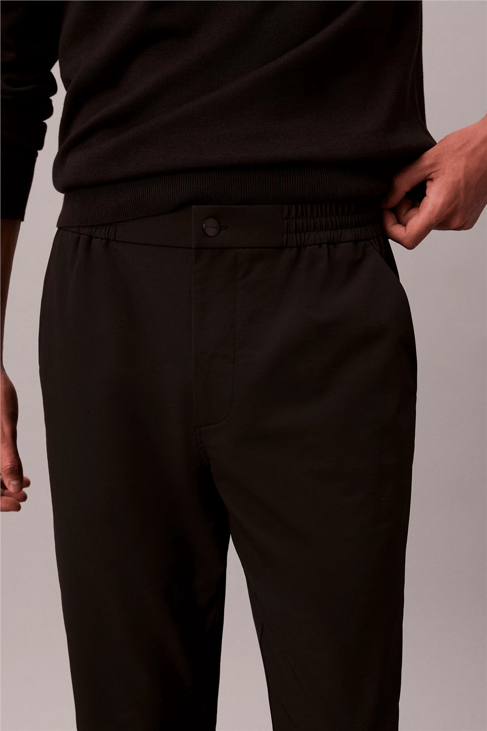 Calvin Klein Classic Tech Elastic Erkek Jogger Pantolon Siyah