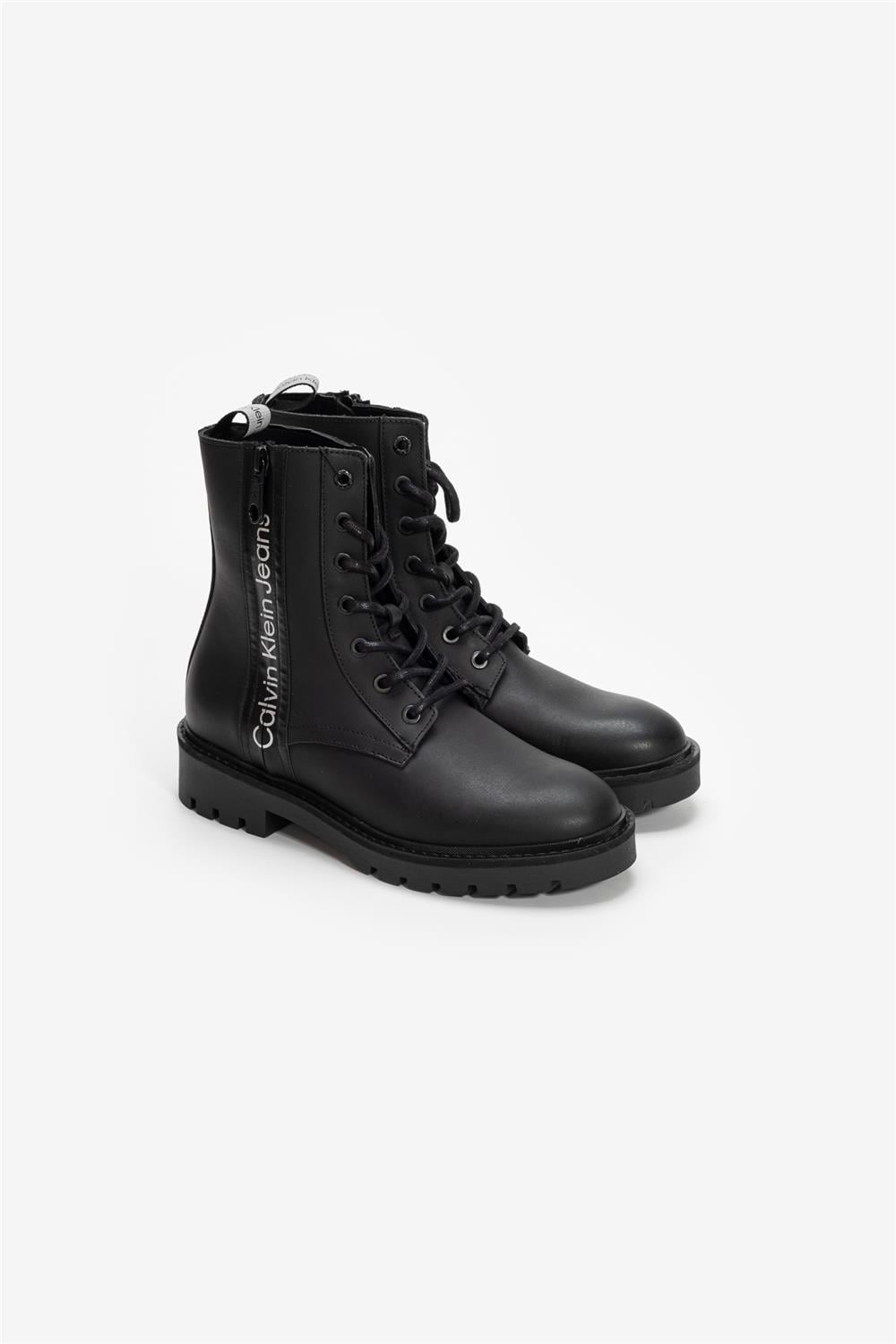 Calvin Klein Combat Mid Laceup Zip Wn Kadın Bot