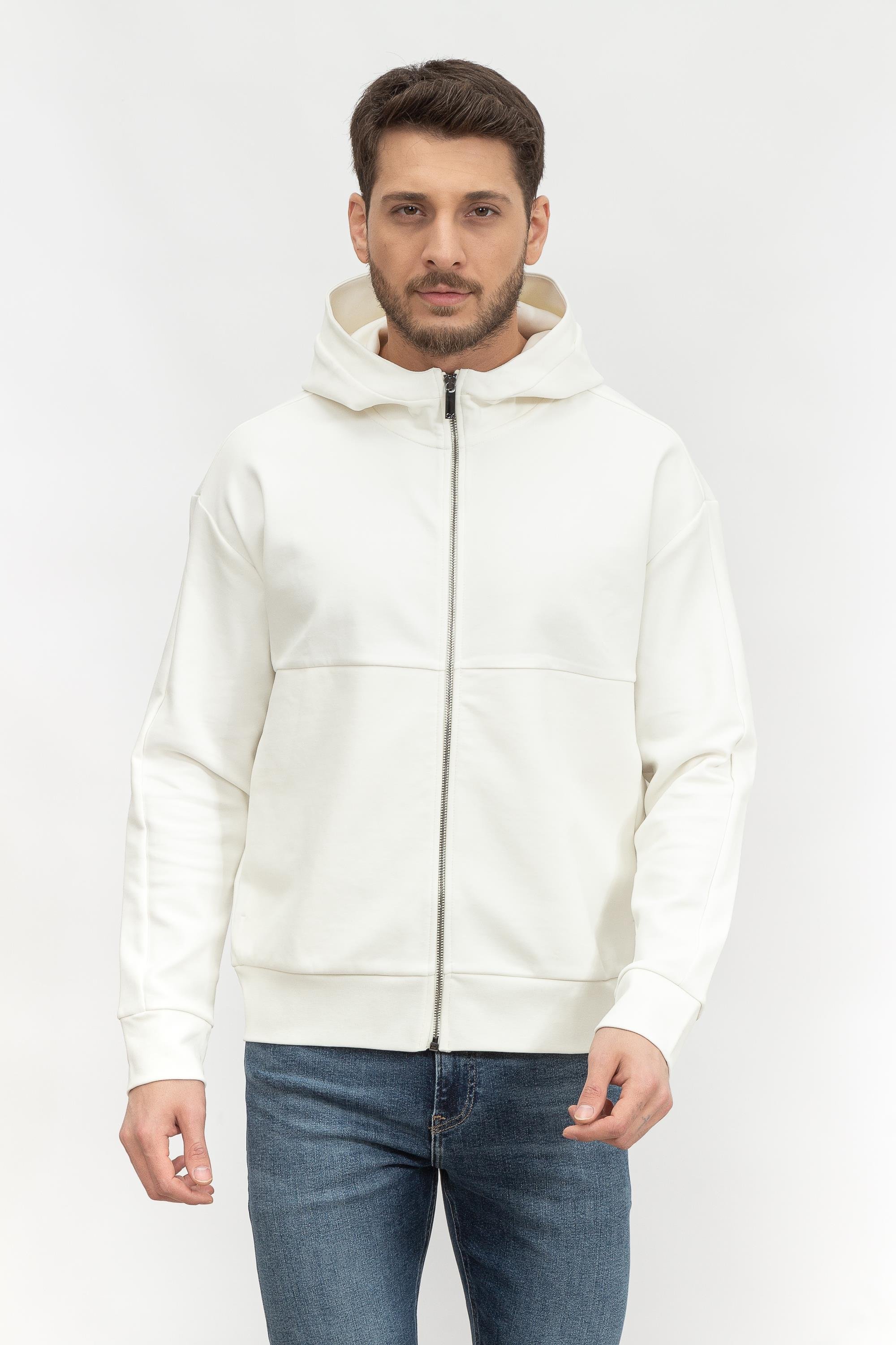 Calvin Klein Comf Debossed Logo Hoodie Jacket Erkek Fermuarlı Sweatshirt