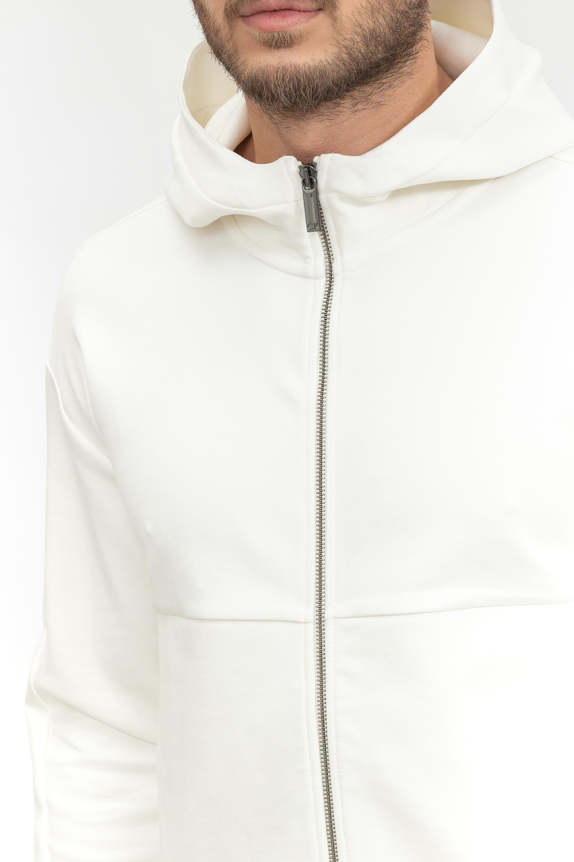 Calvin Klein Comf Debossed Logo Hoodie Jacket Erkek Fermuarlı Sweatshirt