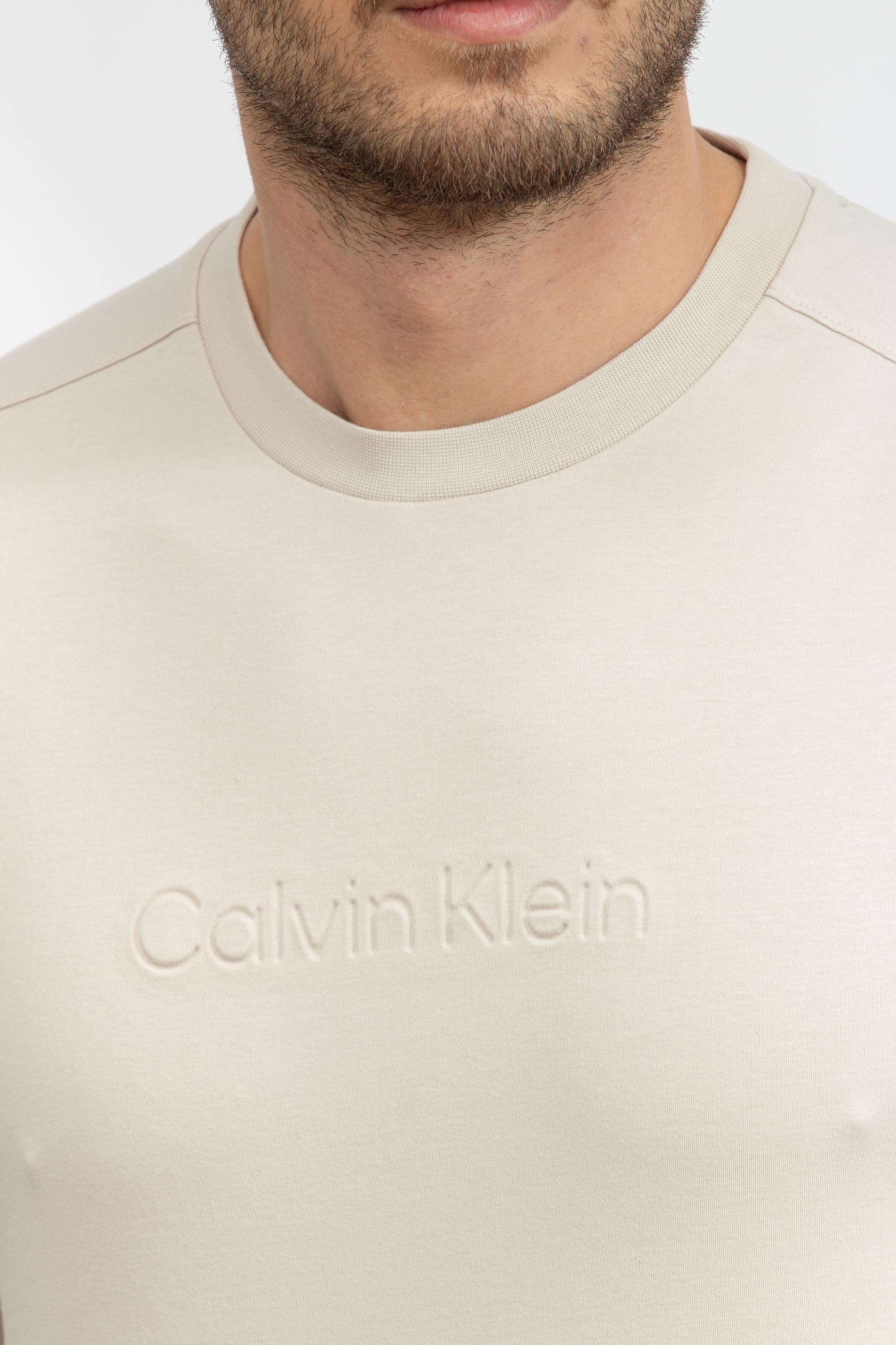 Calvin Klein Comfort Debossed Logo Erkek Bisiklet Yaka T-Shirt