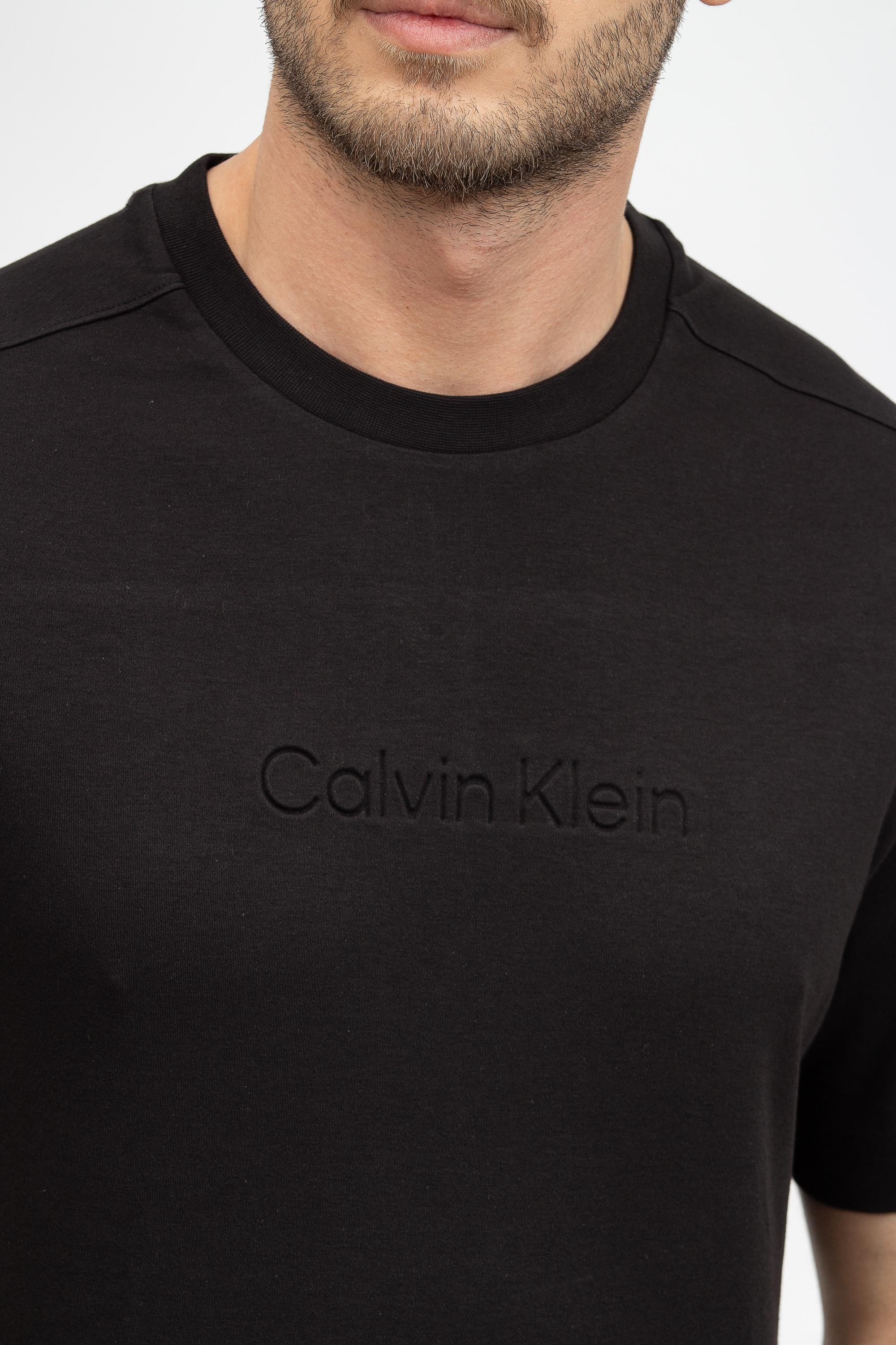 Calvin Klein Comfort Debossed Logo Erkek Bisiklet Yaka T-Shirt