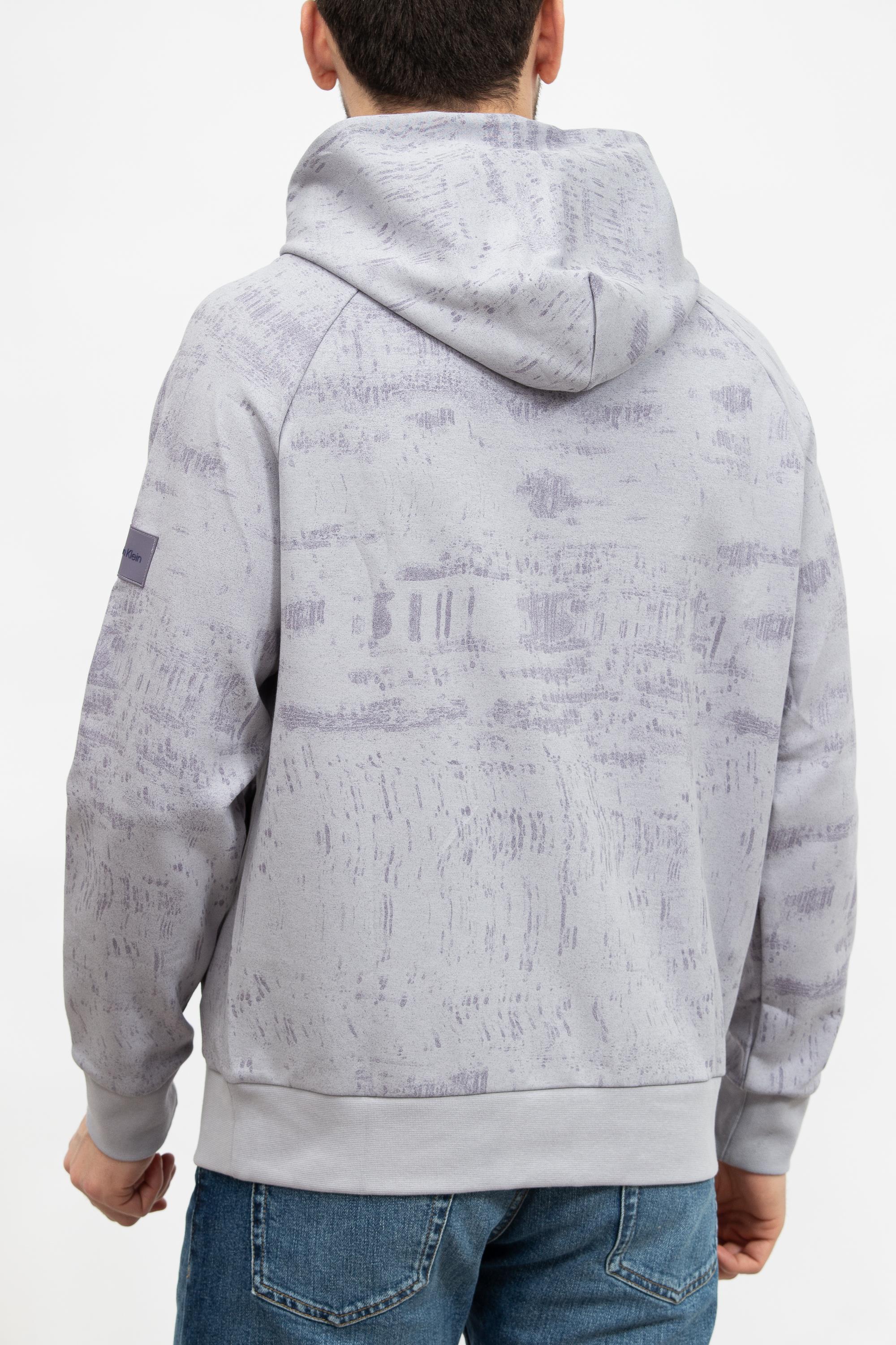 Calvin Klein Concrete Aop Comfort Hoodie Erkek Kapüşonlu Sweatshirt