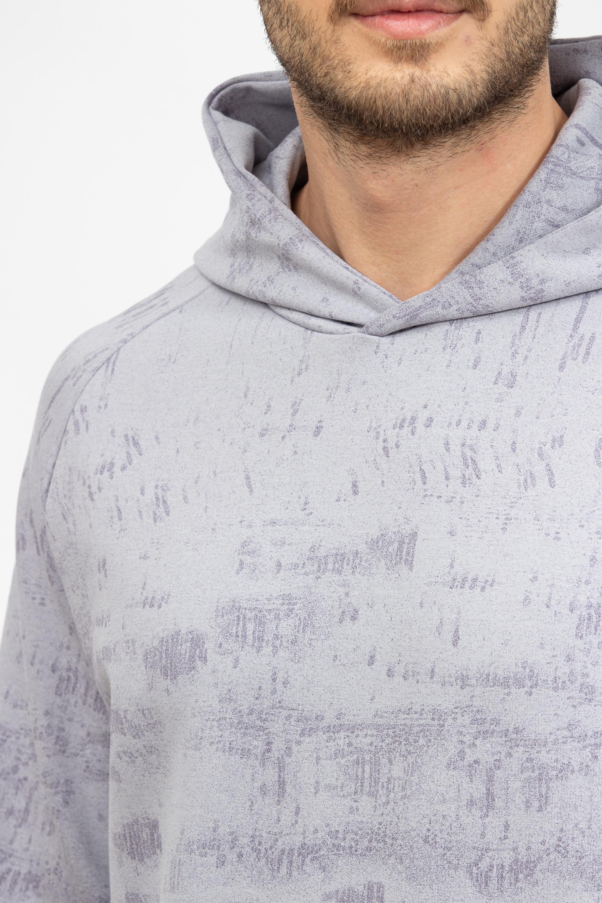 Calvin Klein Concrete Aop Comfort Hoodie Erkek Kapüşonlu Sweatshirt