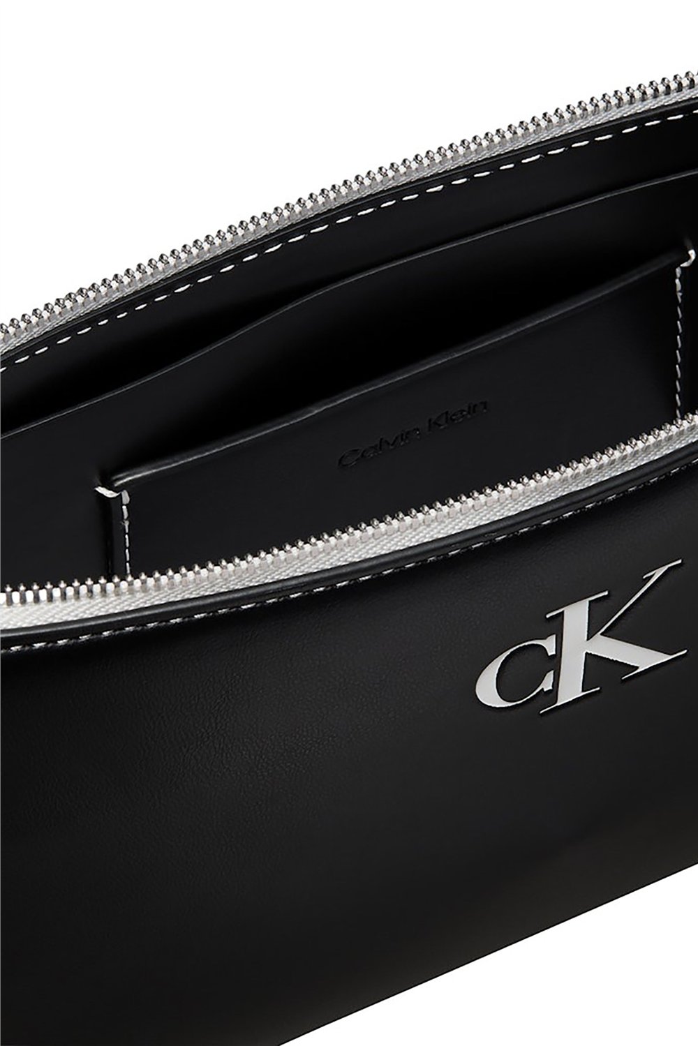 Calvin Klein Contrast Ck Convertible Pouch Kadın Mini Omuz Çantası Siyah