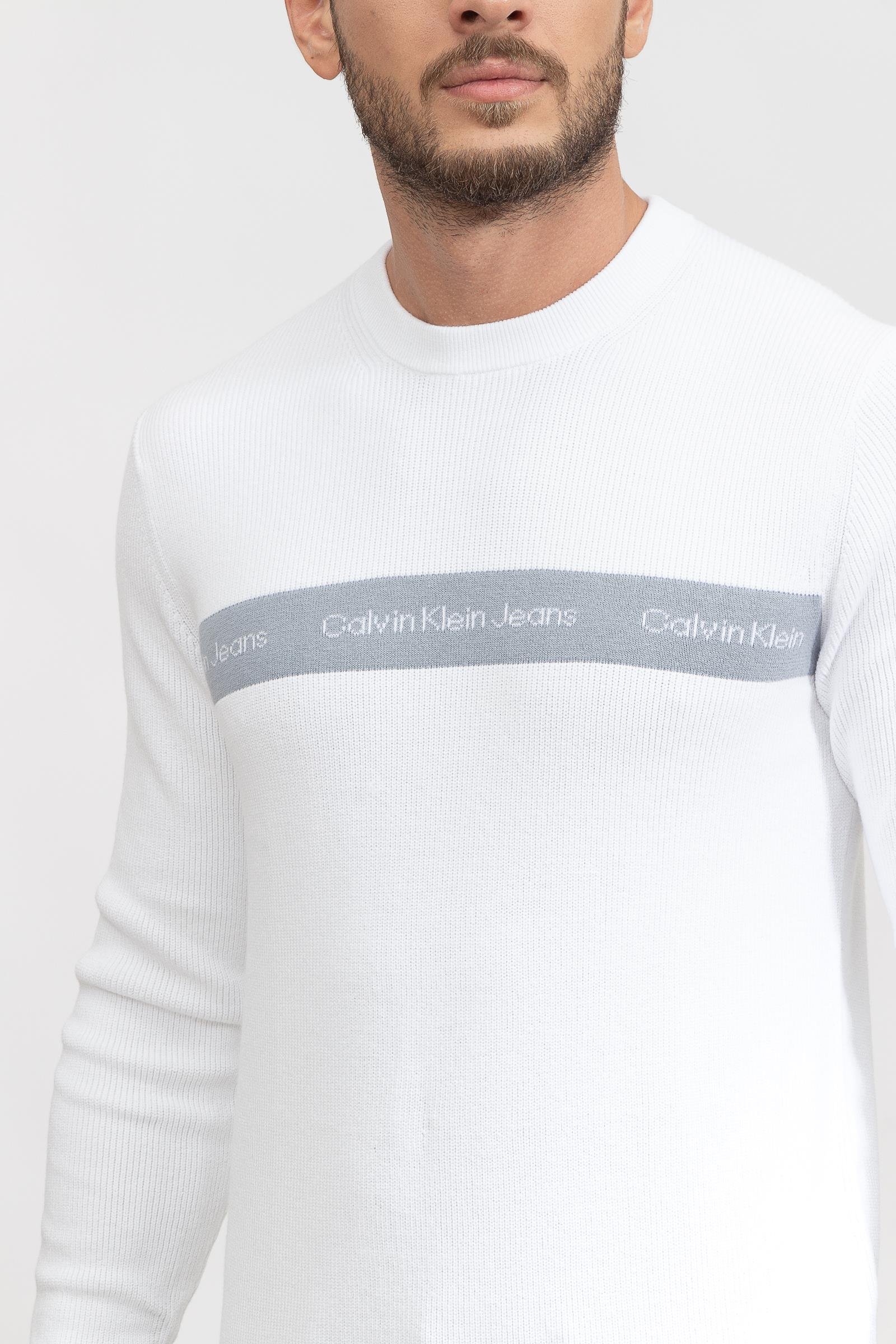 Calvin Klein Contrast Logo Lw Erkek Triko