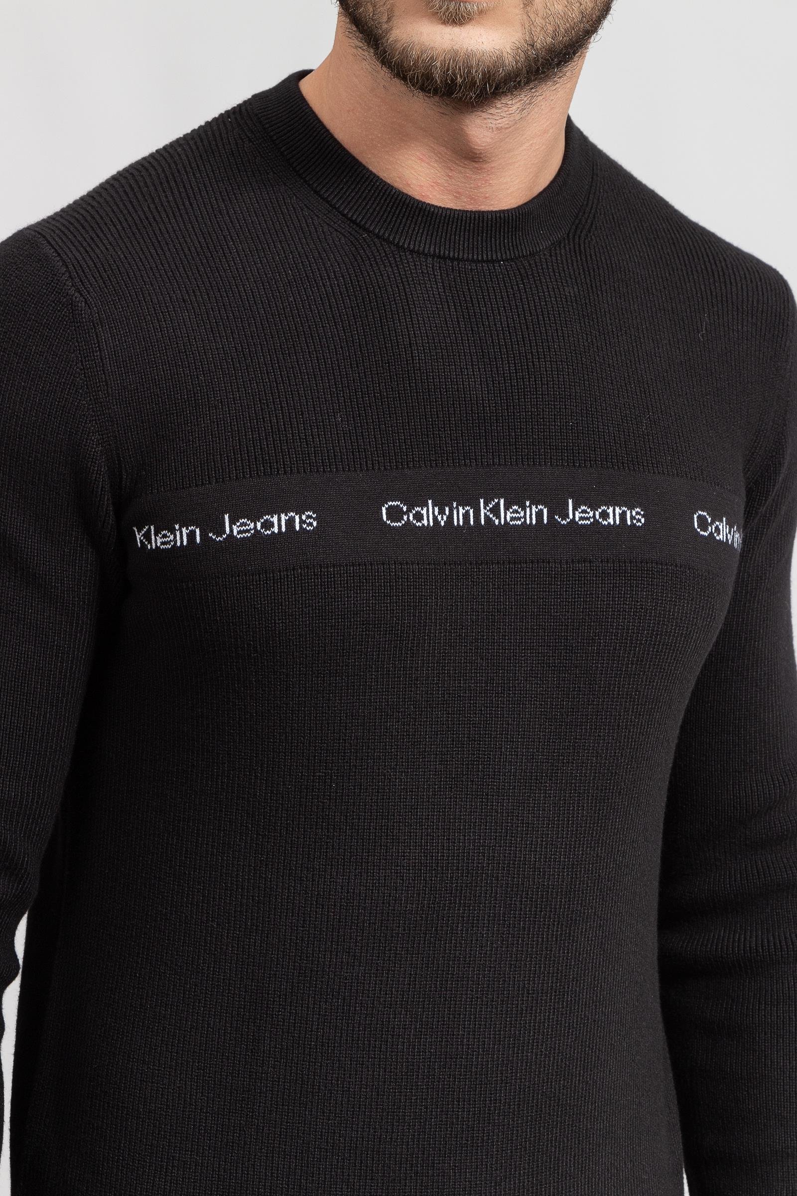 Calvin Klein Contrast Logo Lw Erkek Triko