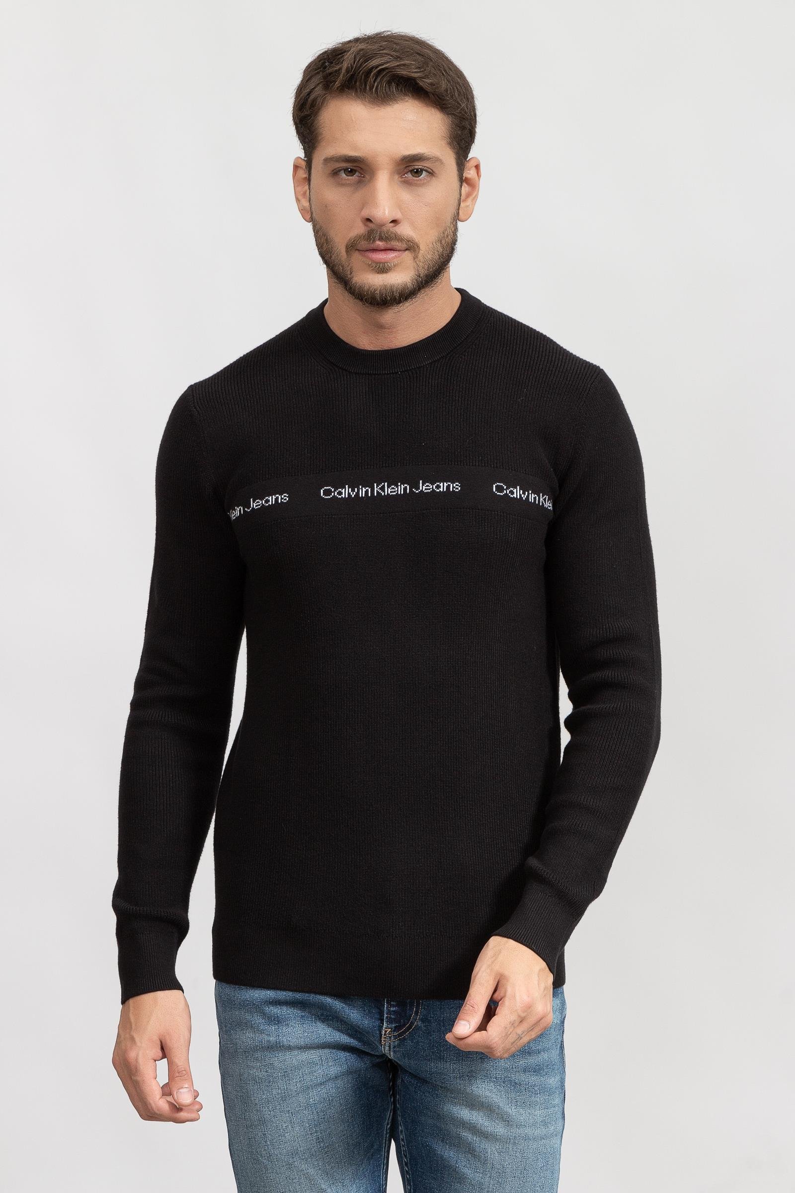 Calvin Klein Contrast Logo Lw Erkek Triko