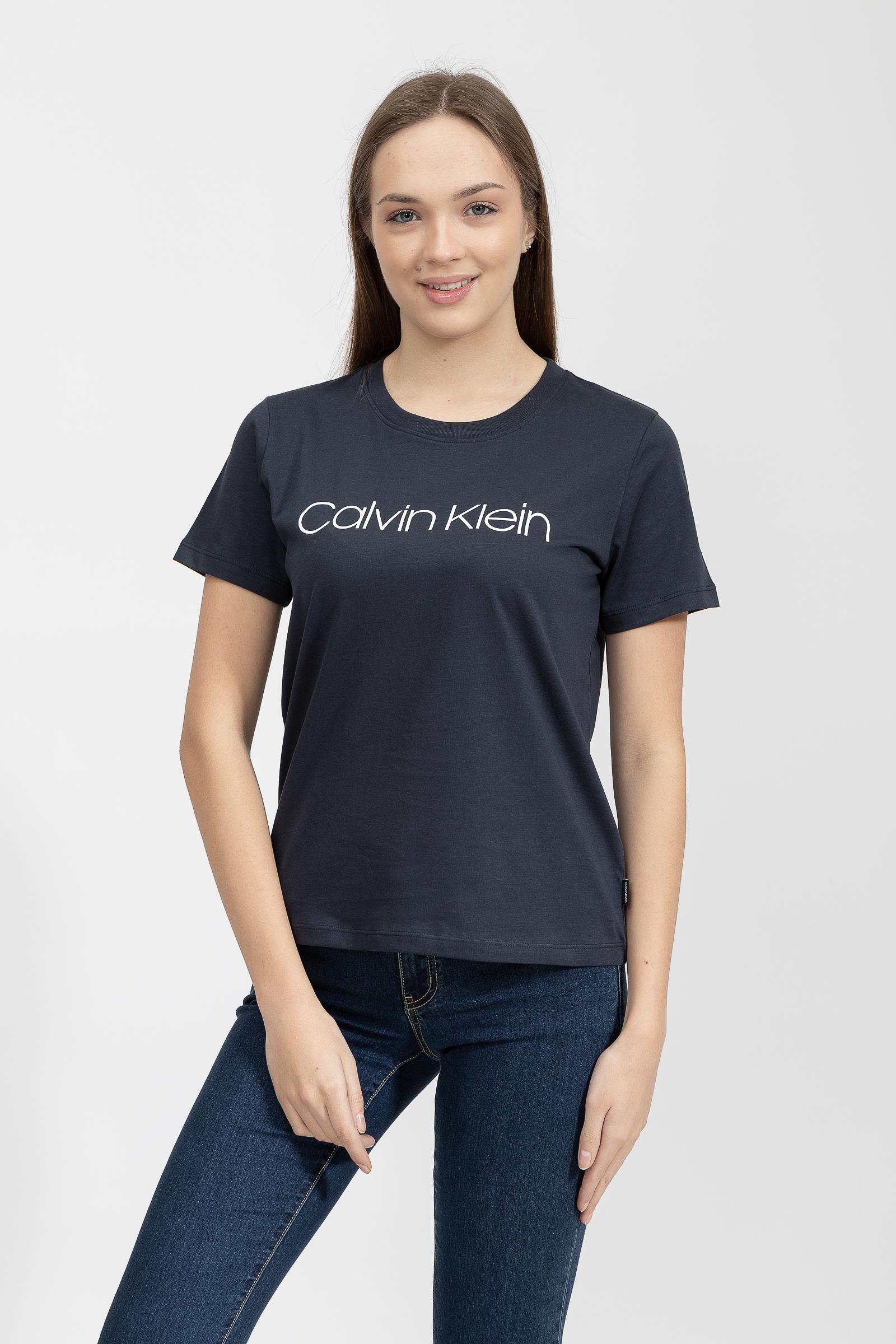 Calvin Klein Core Logo Kadın Bisiklet Yaka T-Shirt
