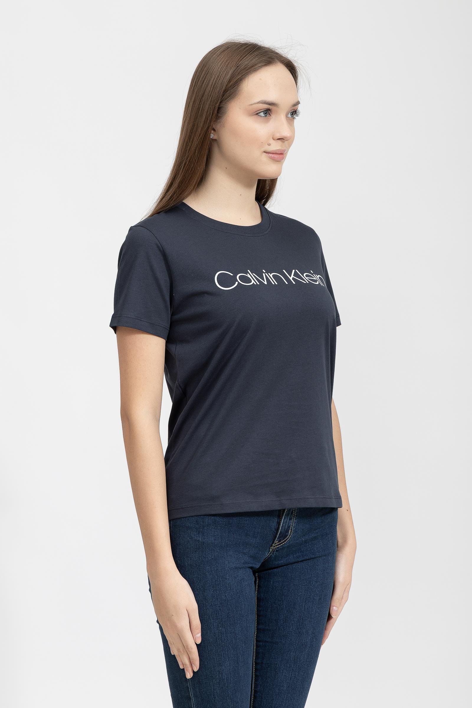 Calvin Klein Core Logo Kadın Bisiklet Yaka T-Shirt