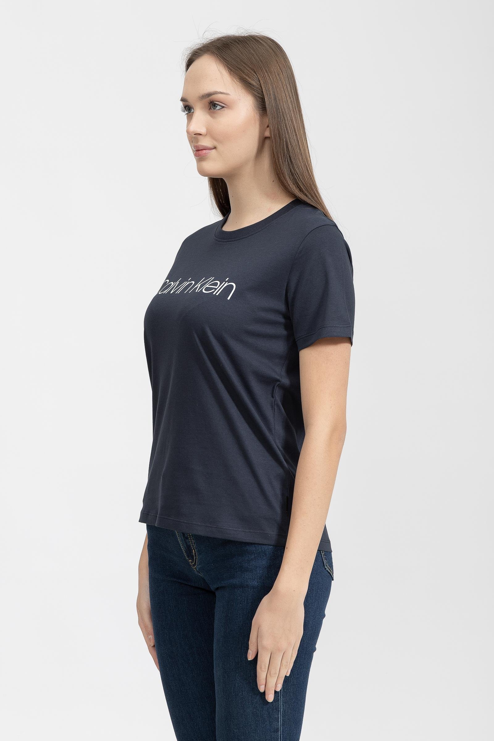 Calvin Klein Core Logo Kadın Bisiklet Yaka T-Shirt